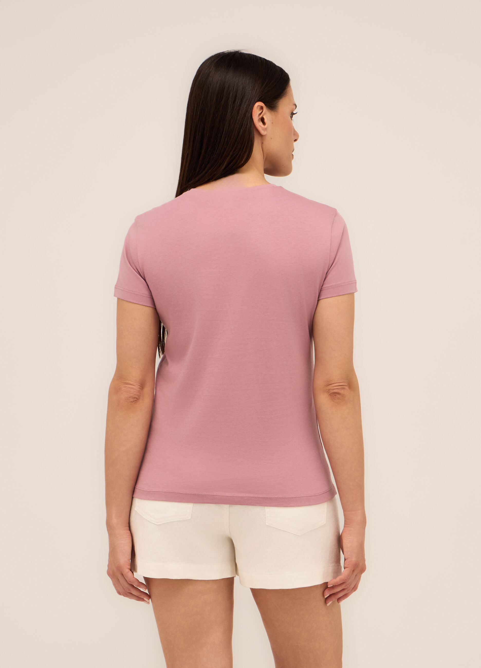 T-shirt in puro cotone donna_1