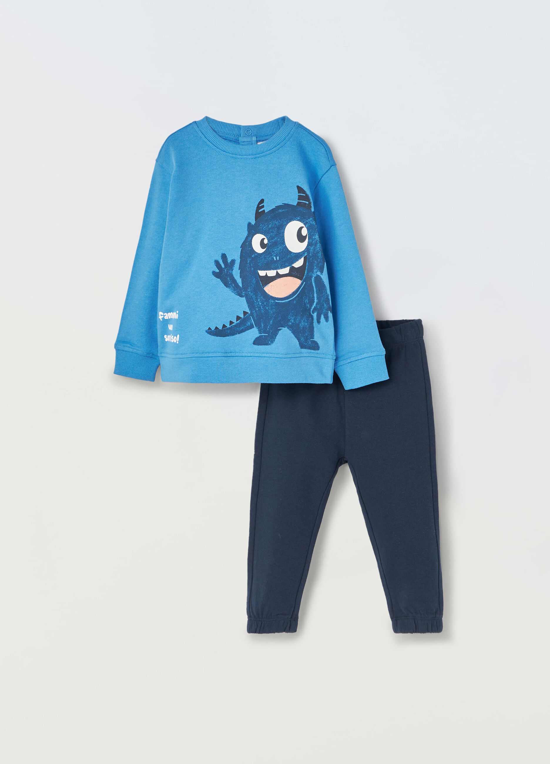 Jogging set in puro cotone neonato_0