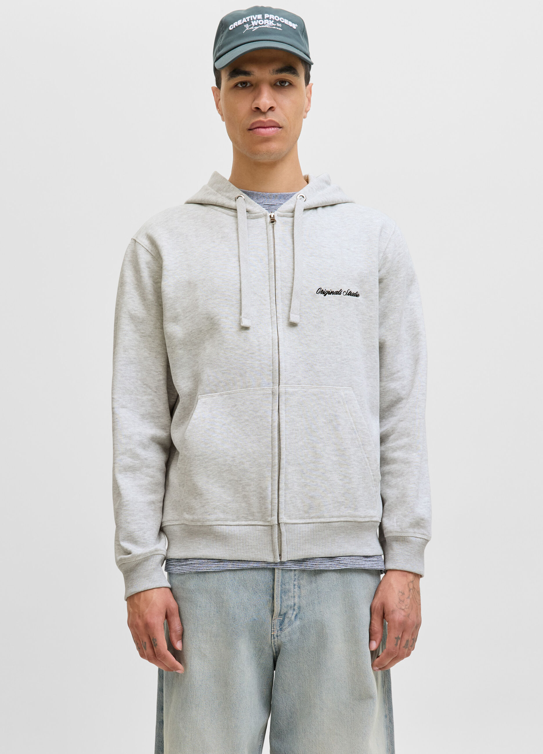 Felpa con zip e cappuccio uomo_0