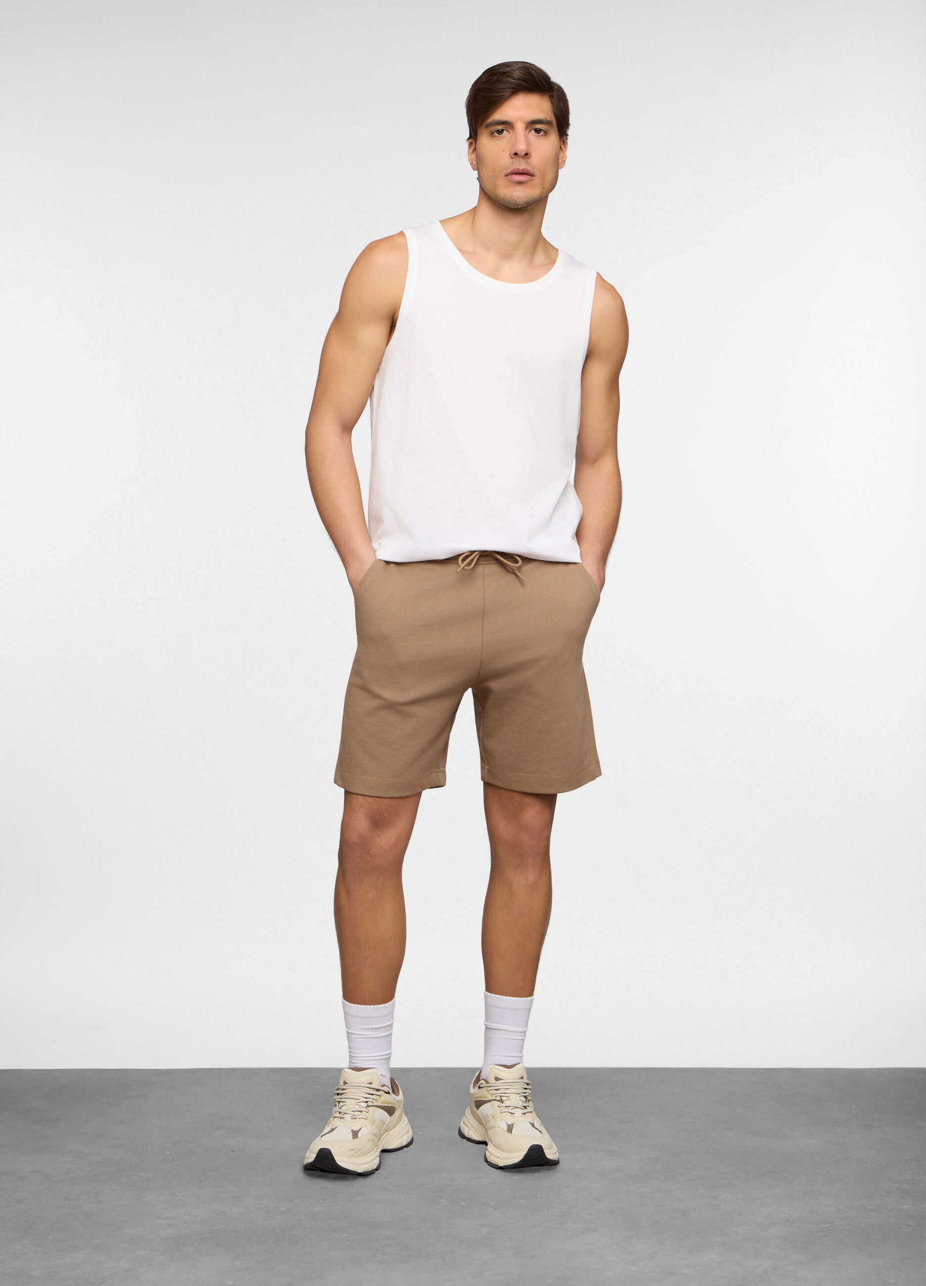 Pantaloncini in felpa di cotone uomo_0