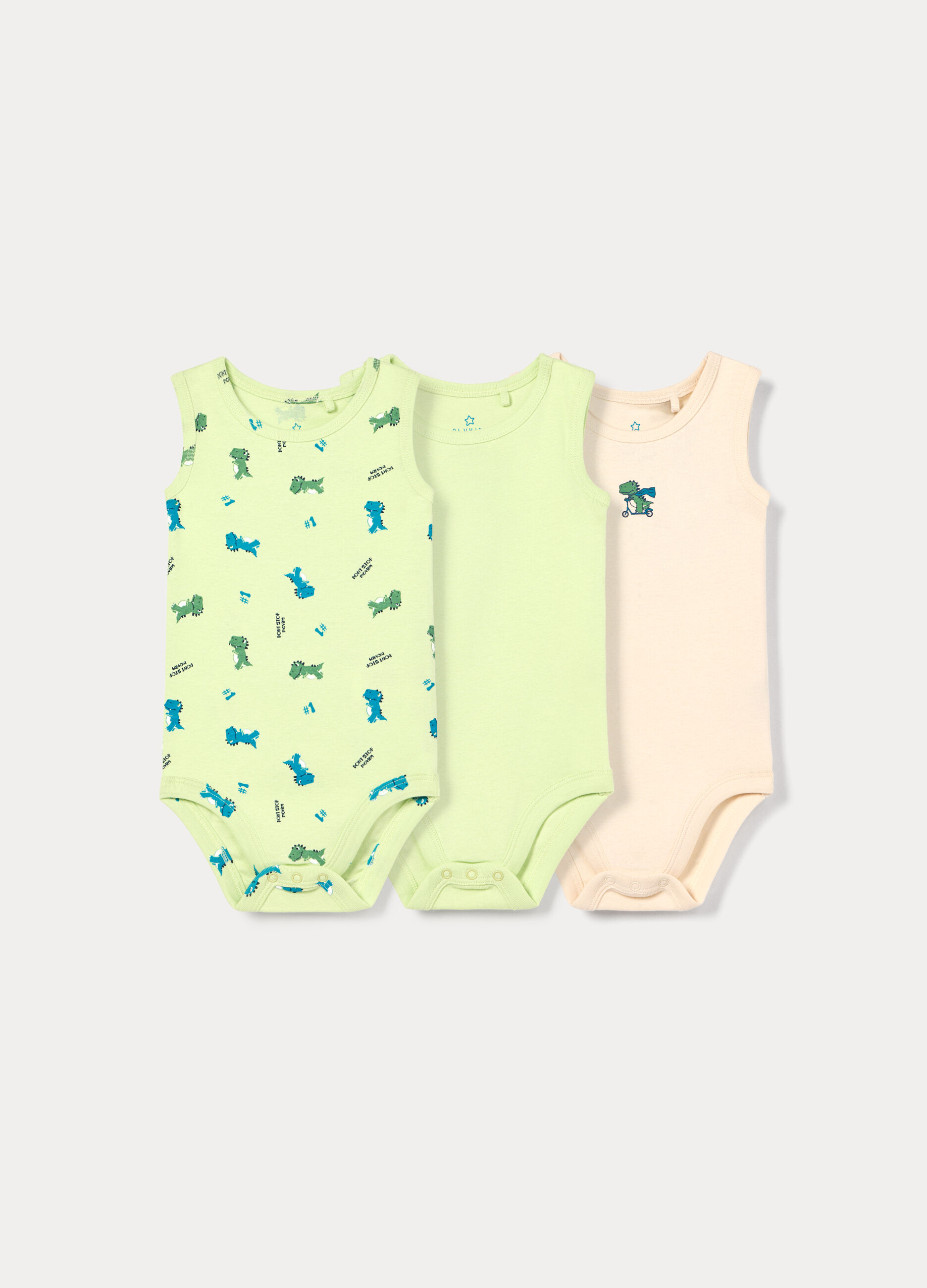 Pack 3 body in costina di puro cotone _0