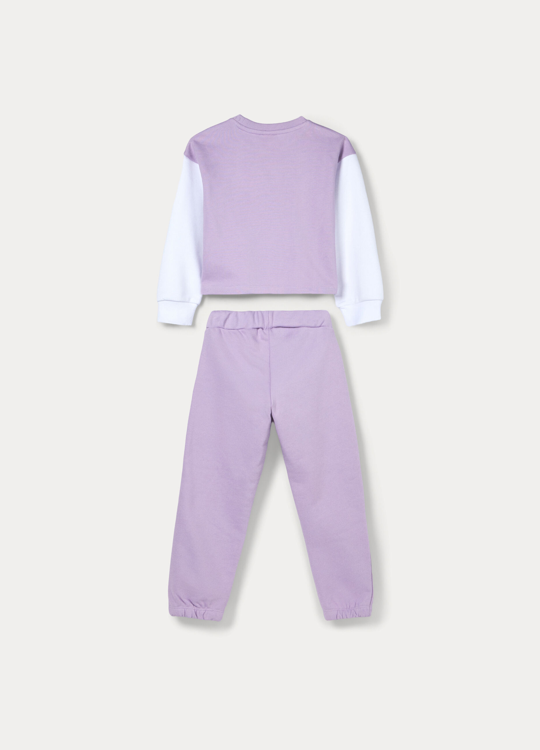 Jogging set Disney in french terry di misto cotone bambina_1