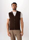 Gilet collo a V in lana merino uomo_0
