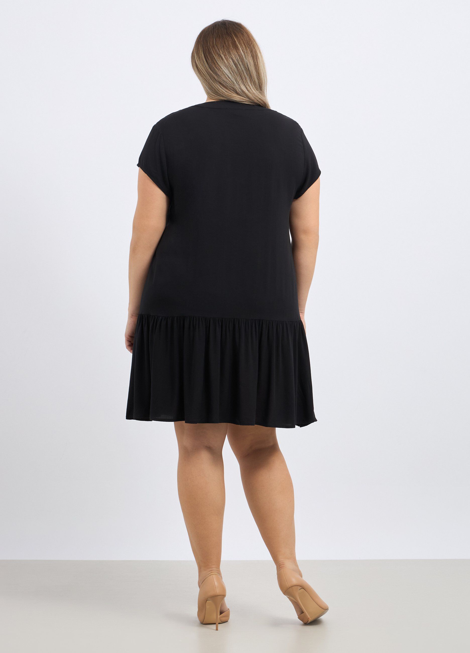 Abito corto in pura viscosa donna curvy_1