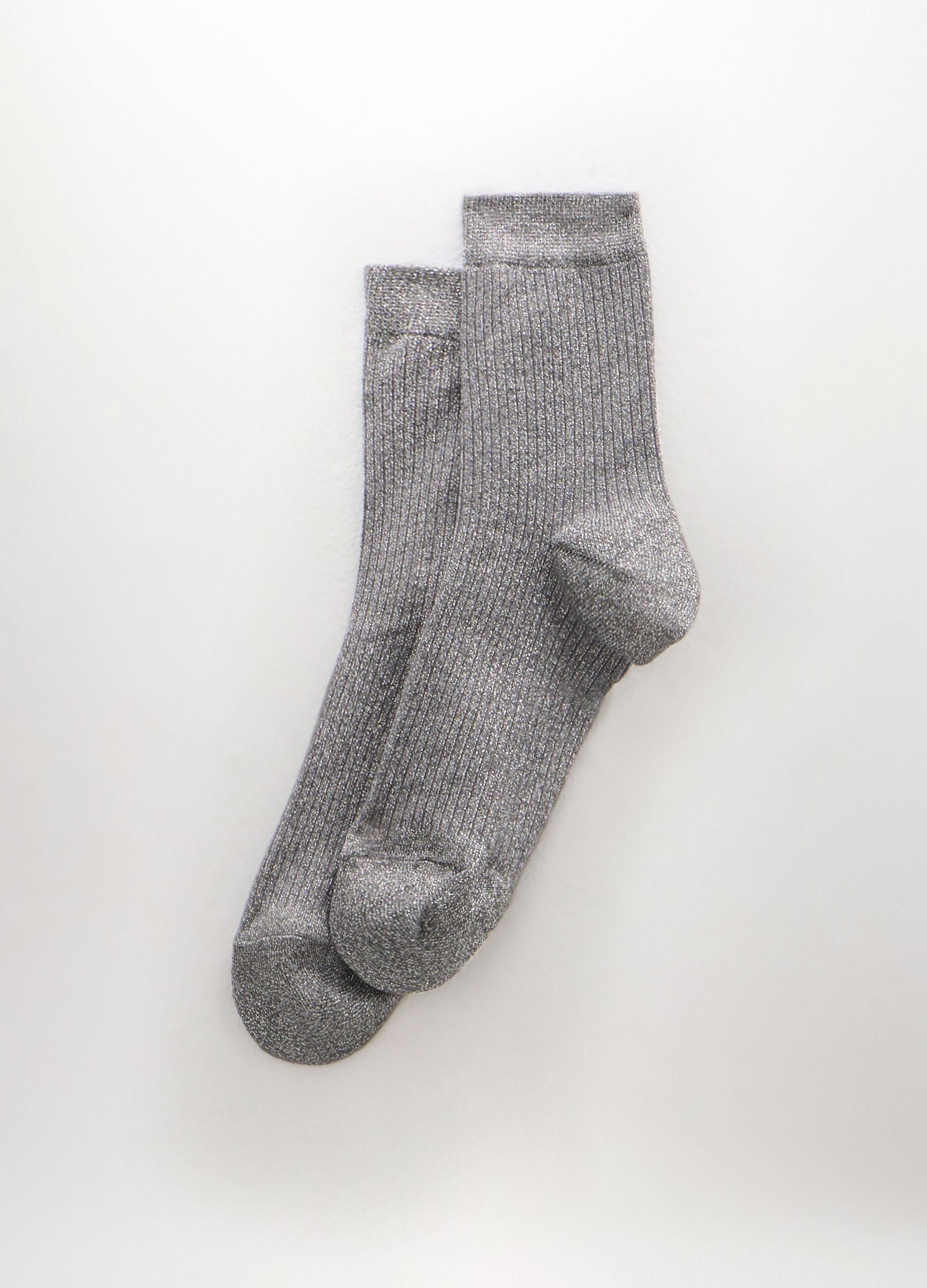 Calze misto cotone con filo lurex donna_0