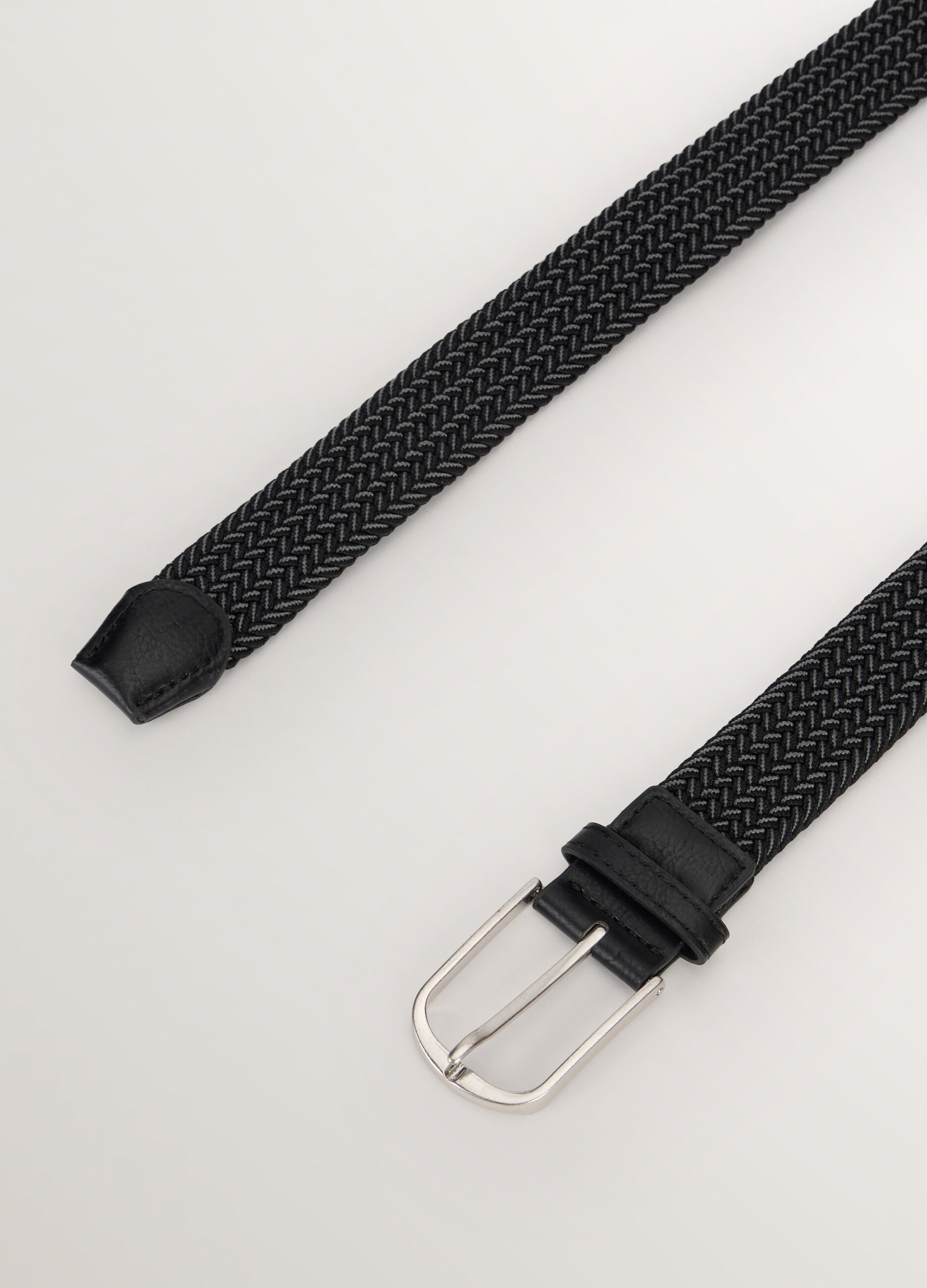 Cintura intrecciata bicolore uomo_1