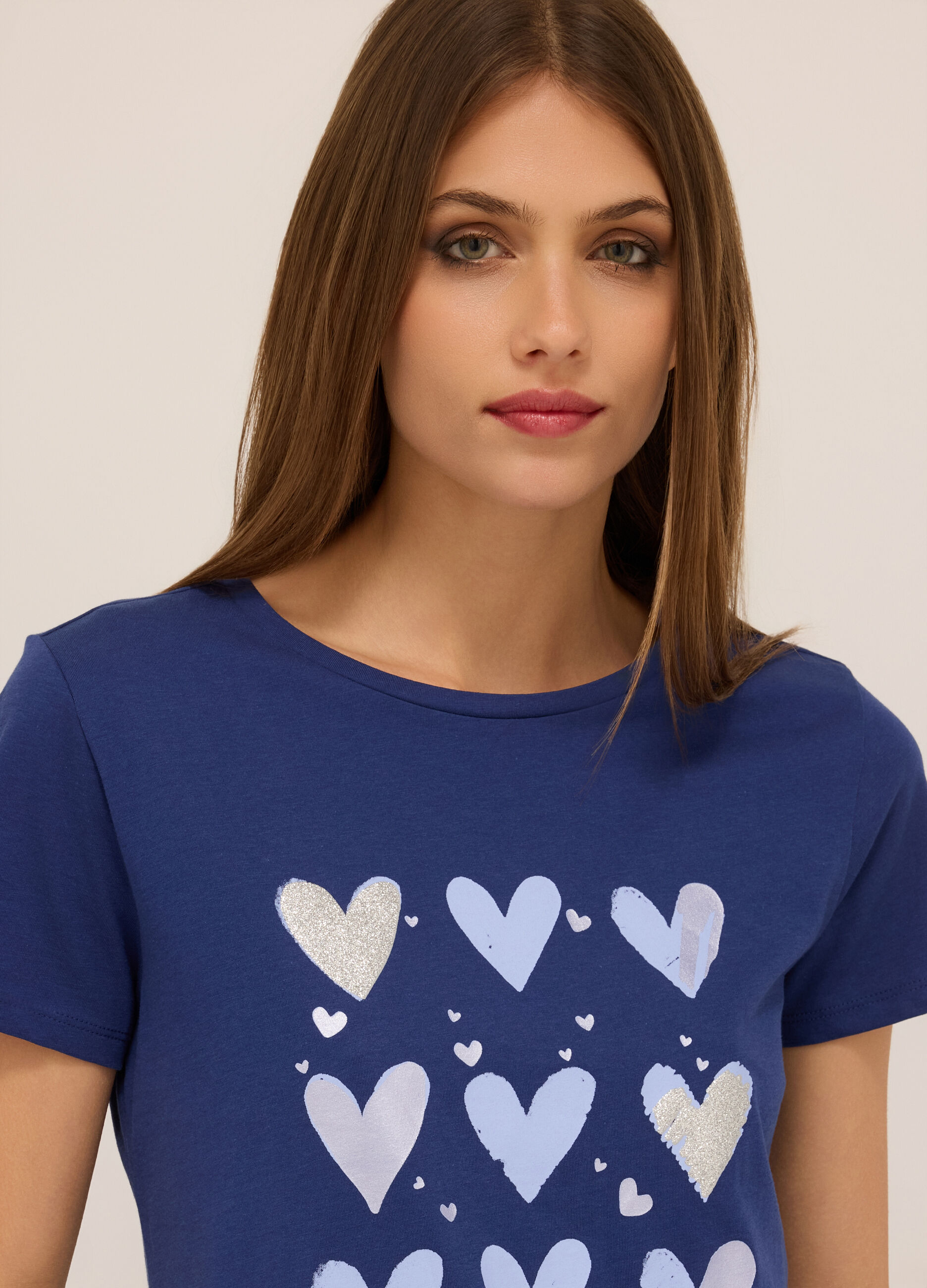 T-shirt in jersey di puro cotone donna_2