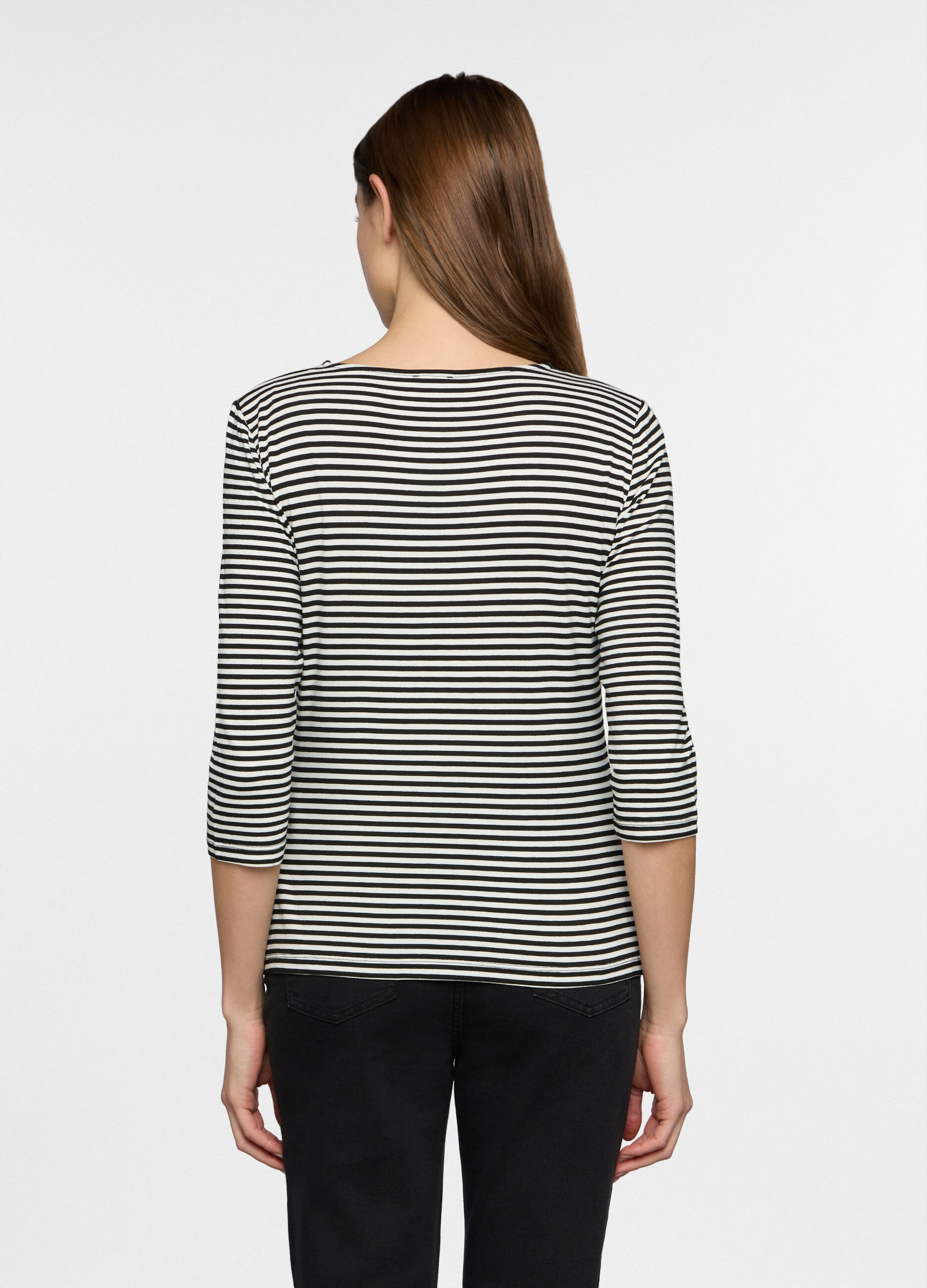 T-shirt girocollo stretch donna_1