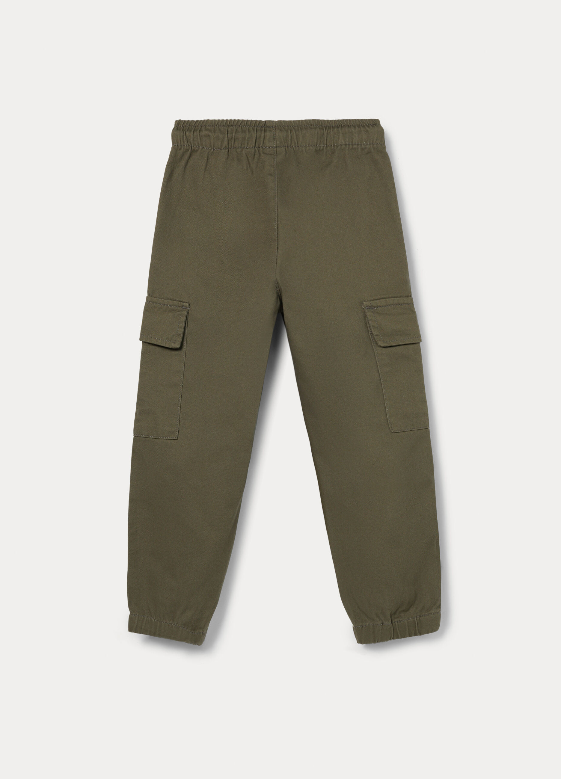 Pantaloni chino cargo in puro cotone bambino_1