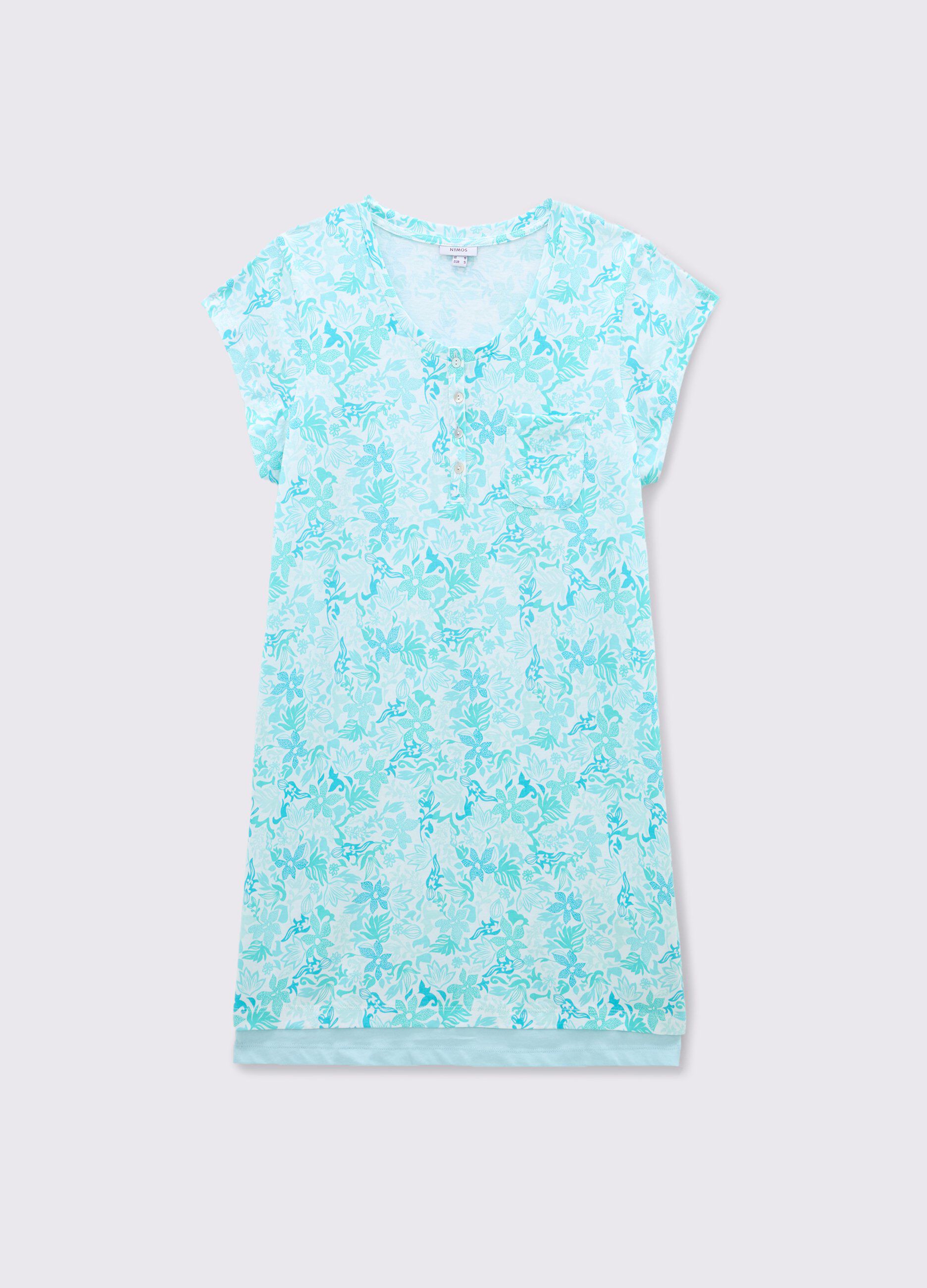Camicia da notte in puro cotone donna_0