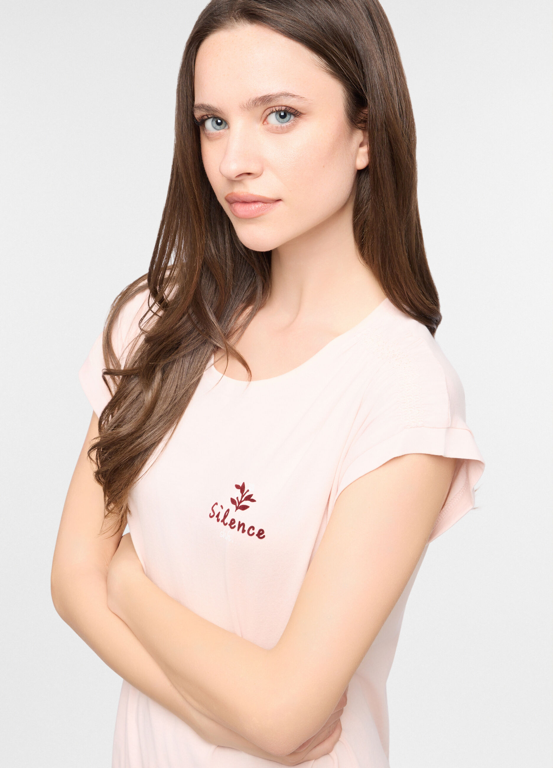 Set pigiama corto in puro cotone donna_2