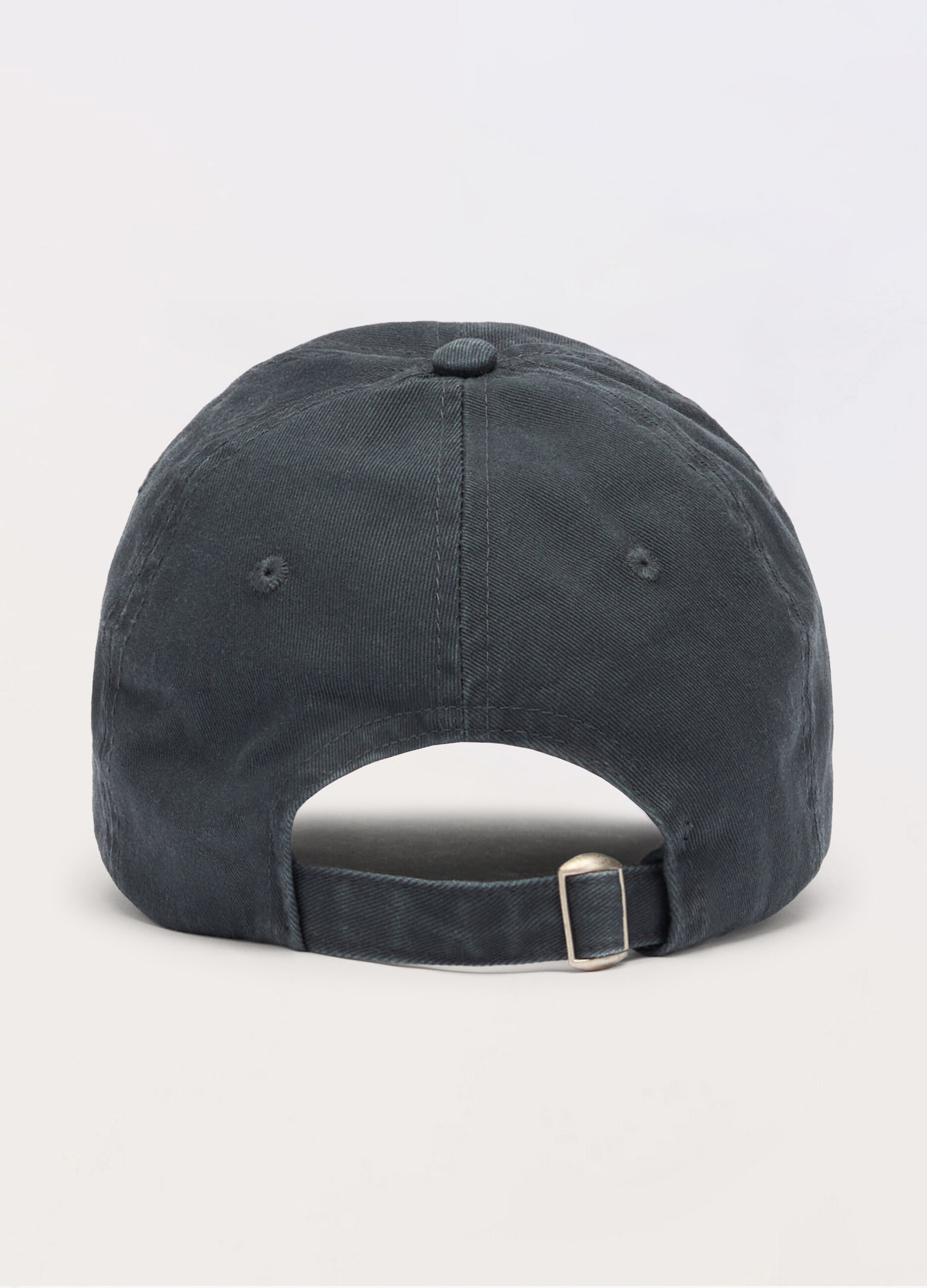 Cappello baseball con logo in denim di cotone uomo_1