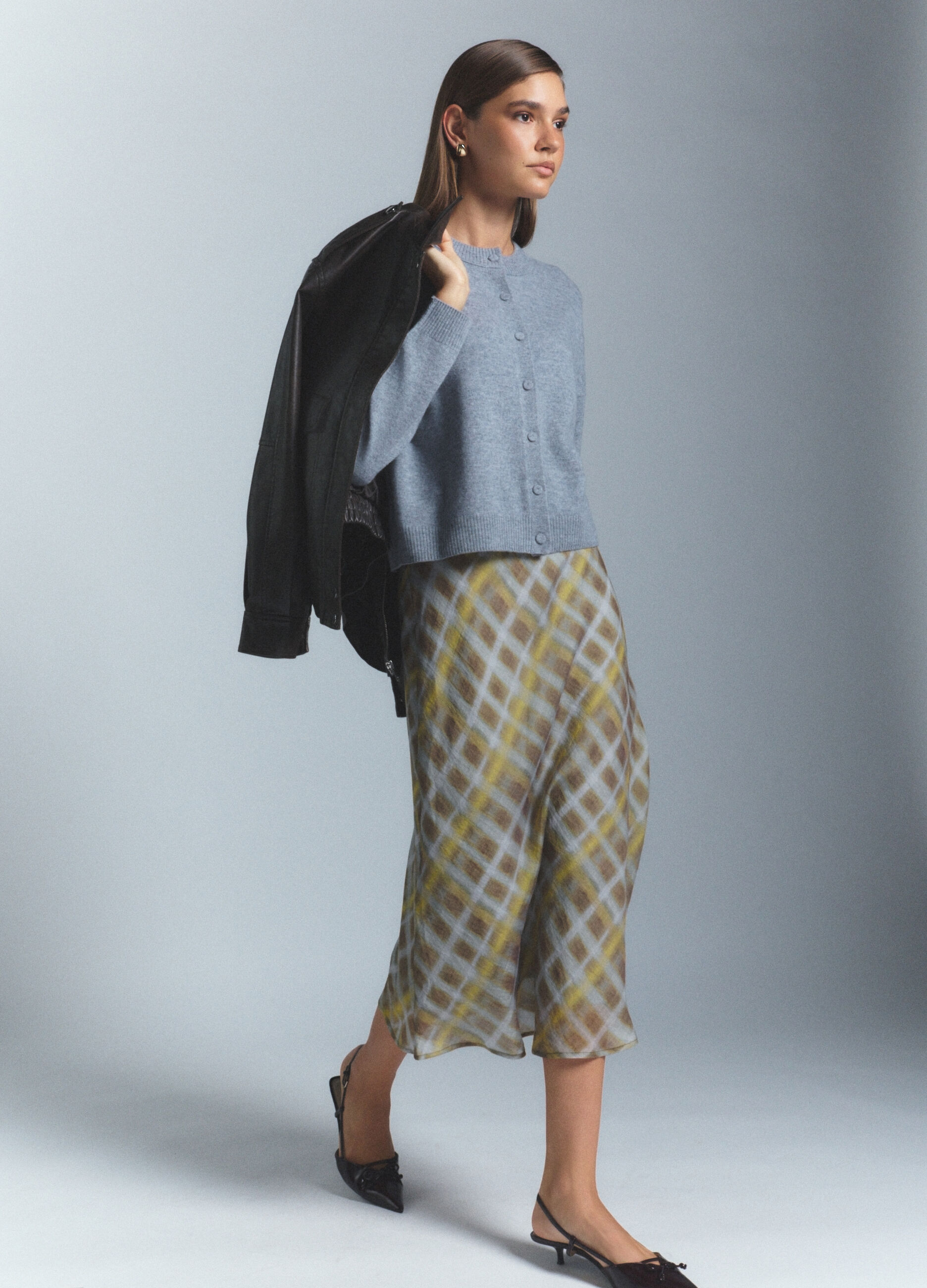 Cardigan girocollo rasato donna_0