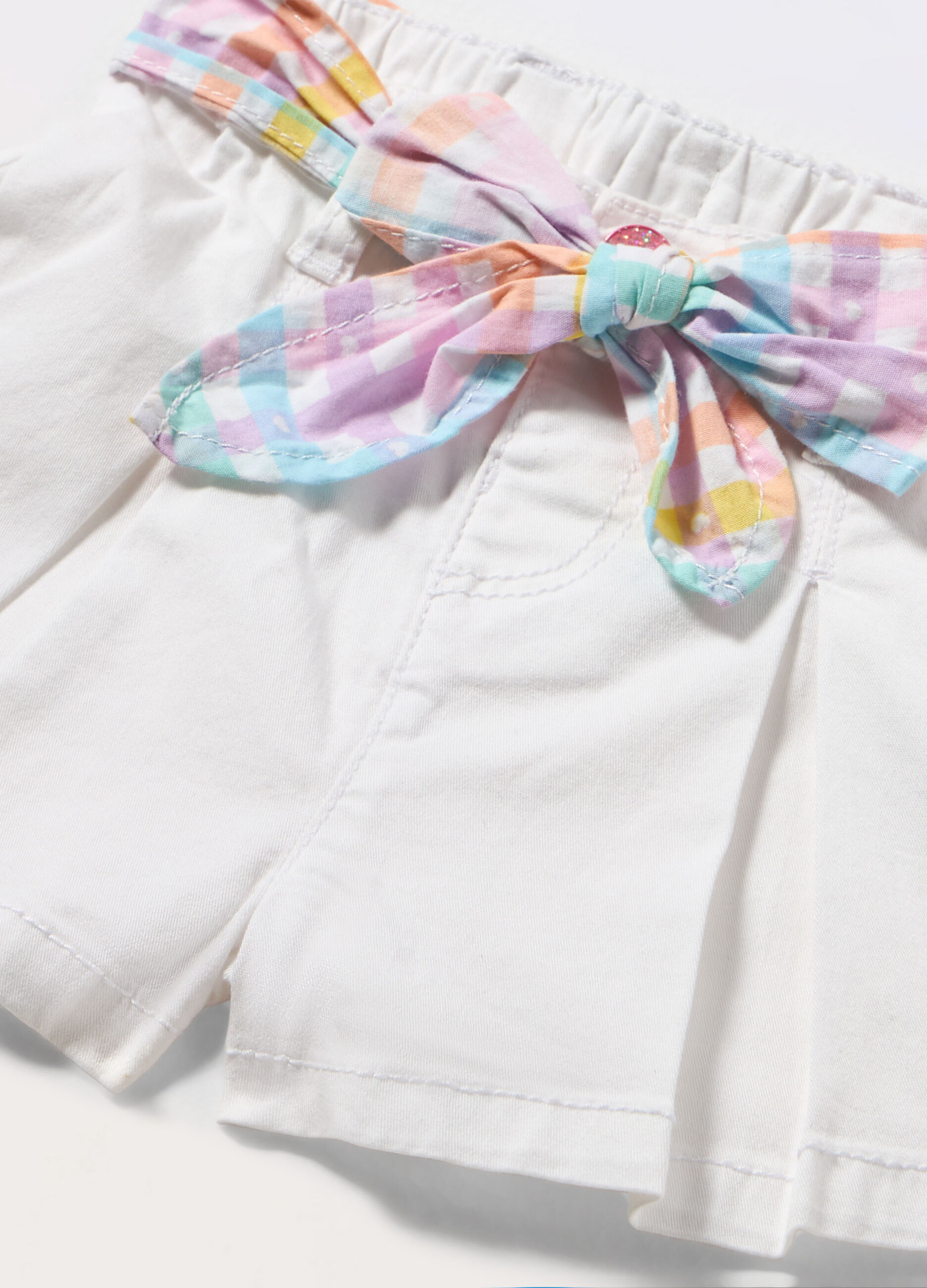 Shorts in cotone stretch neonata_1