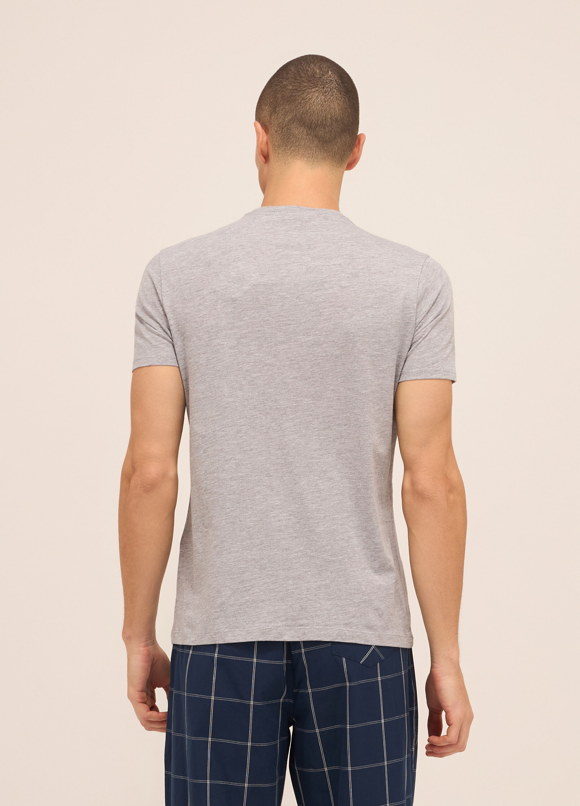 T-shirt girocollo in puro cotone uomo_1