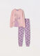 Set pigiama lungo in jersey di puro cotone bambina_0