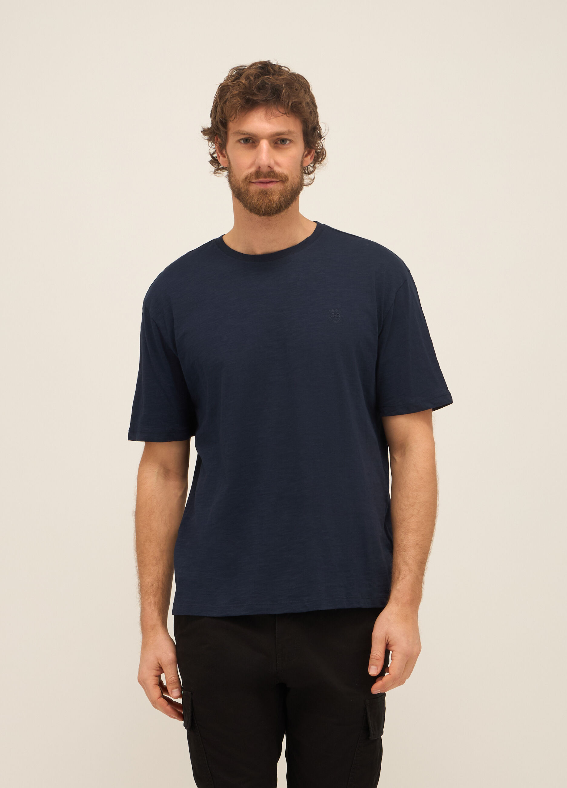 T-shirt in puro cotone con logo uomo_0