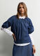 Blusa Fit Over in chambray di puro cotone donna_0