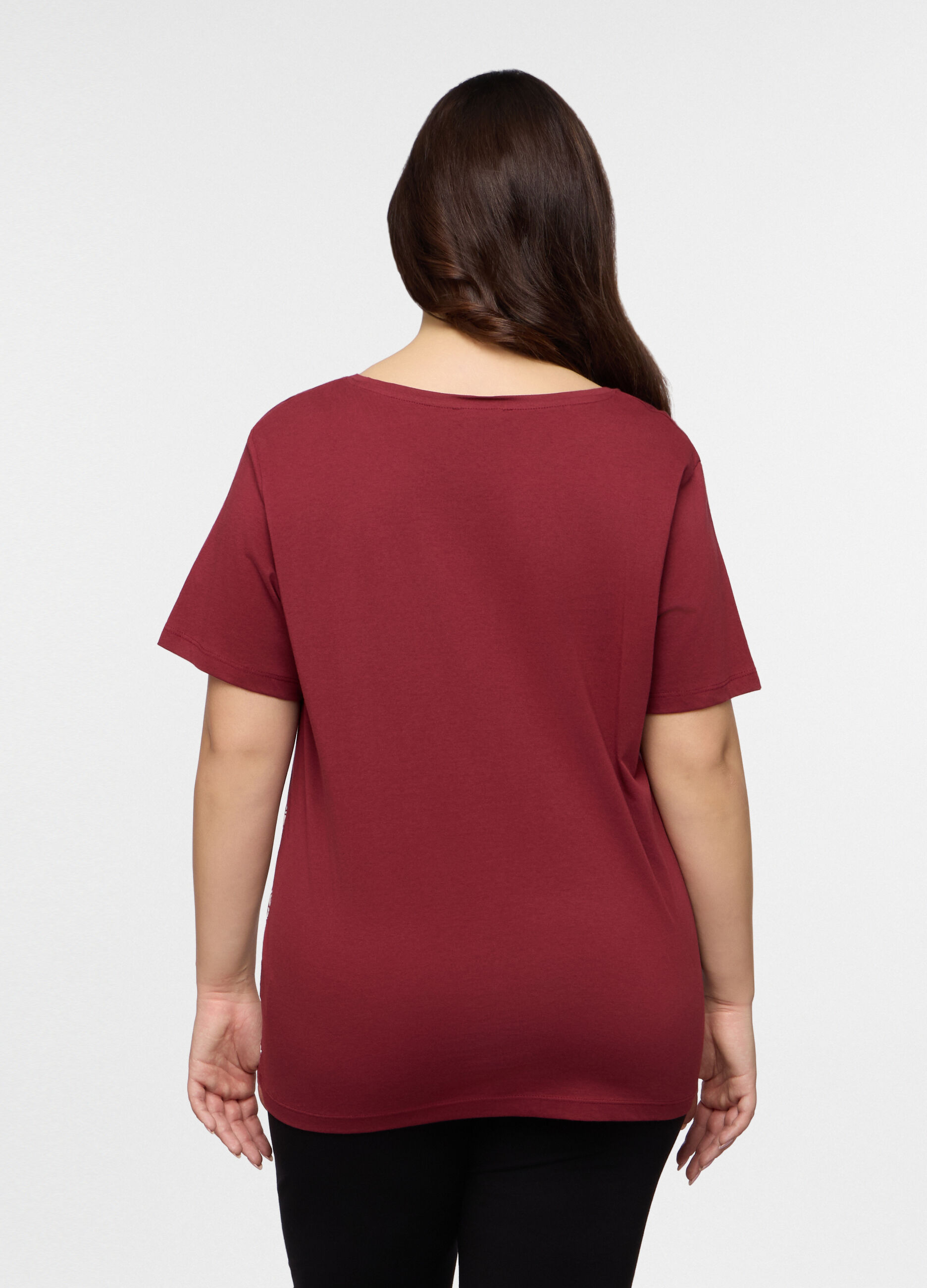 T-shirt girocollo donna curvy_1