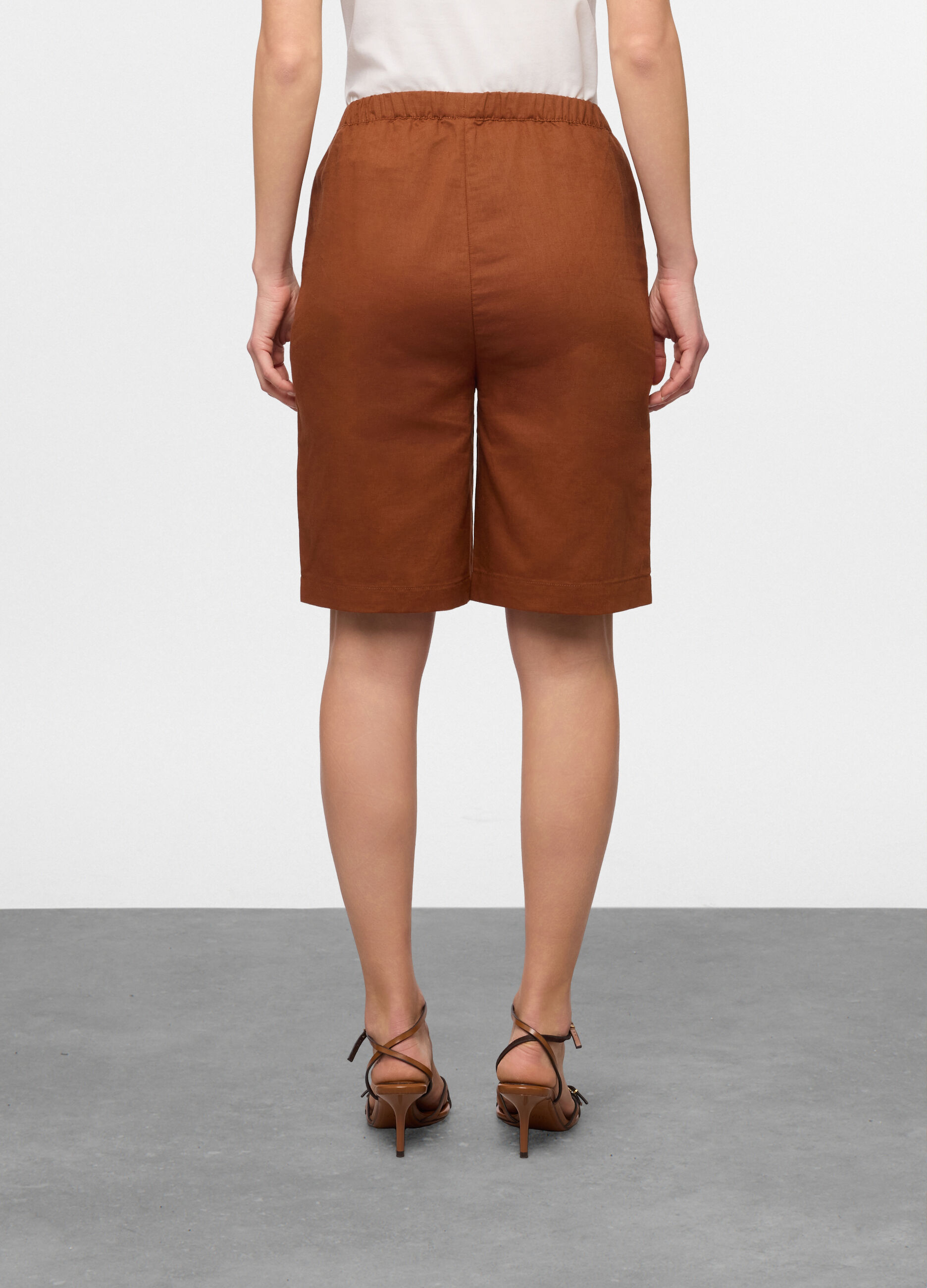 Bermuda wide leg misto lino donna_1