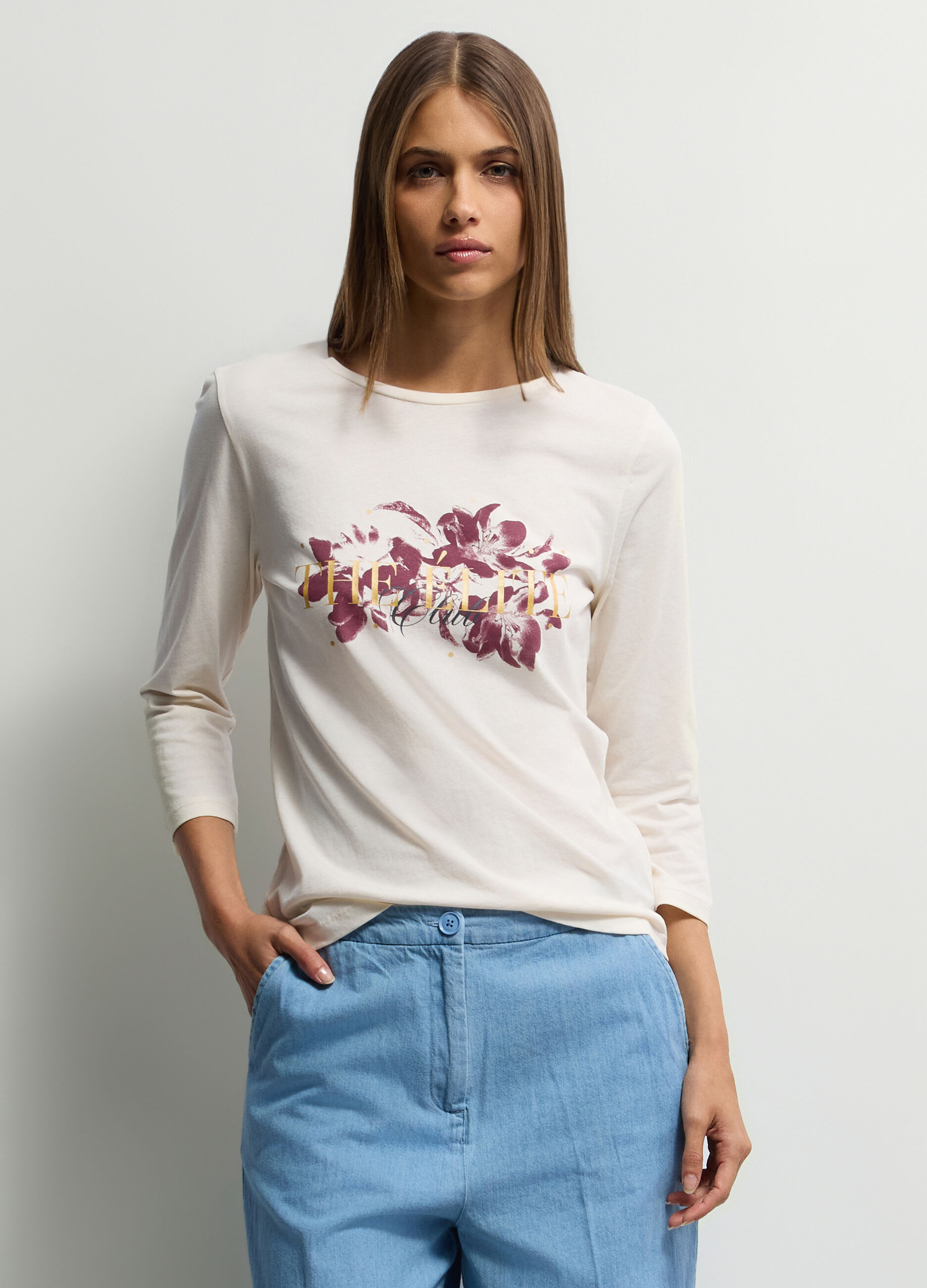 T-shirt girocollo donna_0