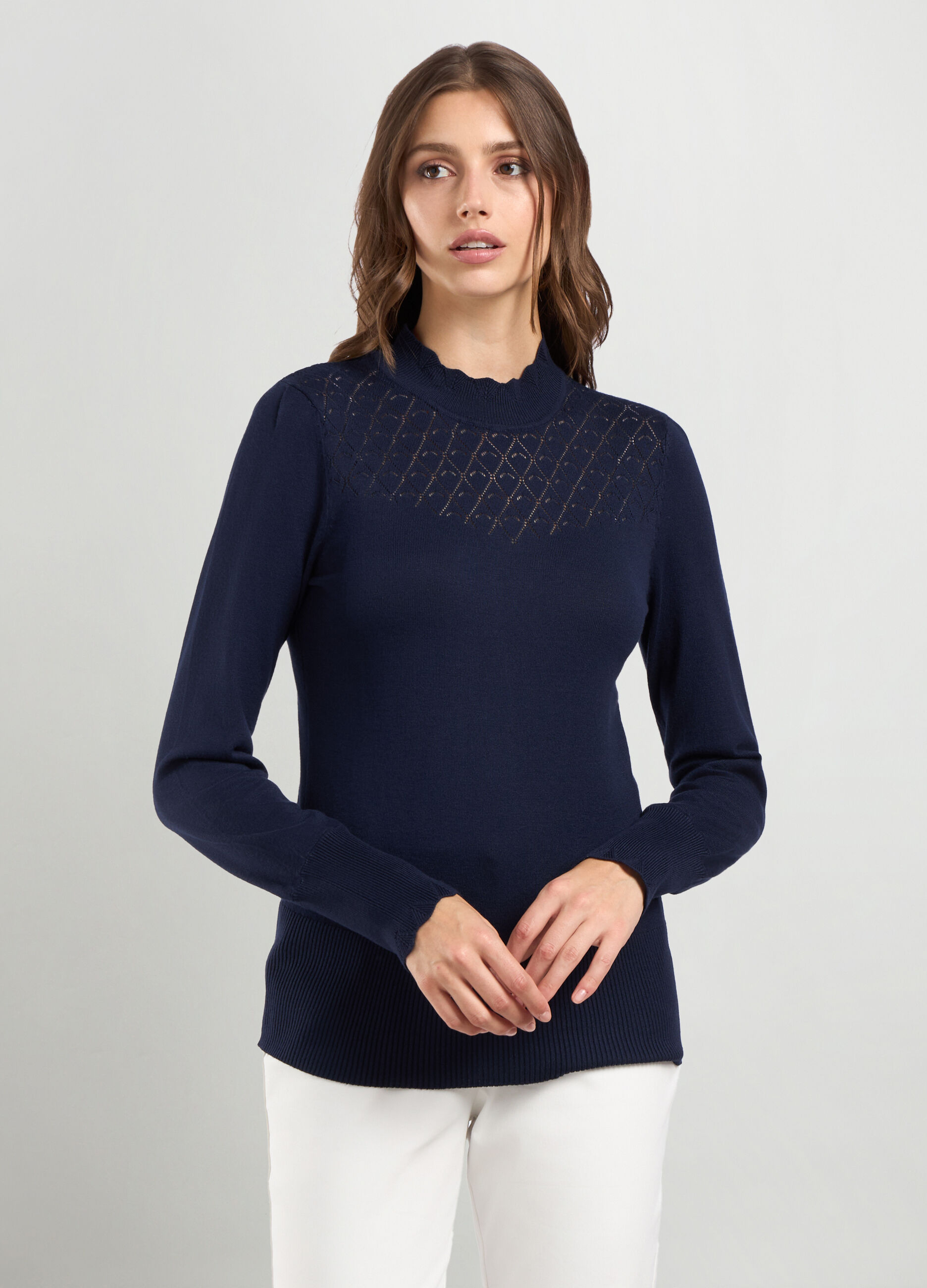 Pullover in misto viscosa donna_0