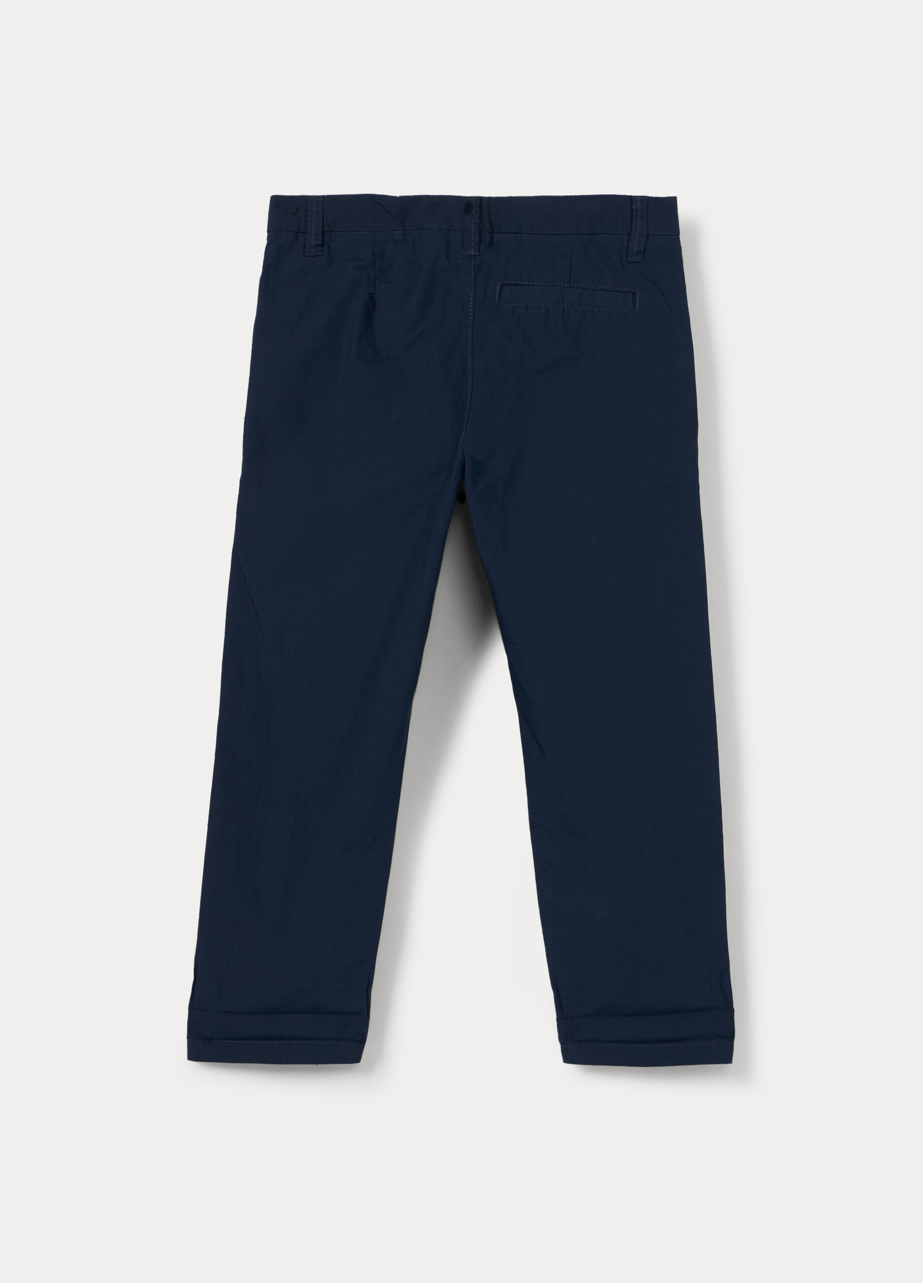 Pantaloni chino regular fit in puro cotone bambino_1