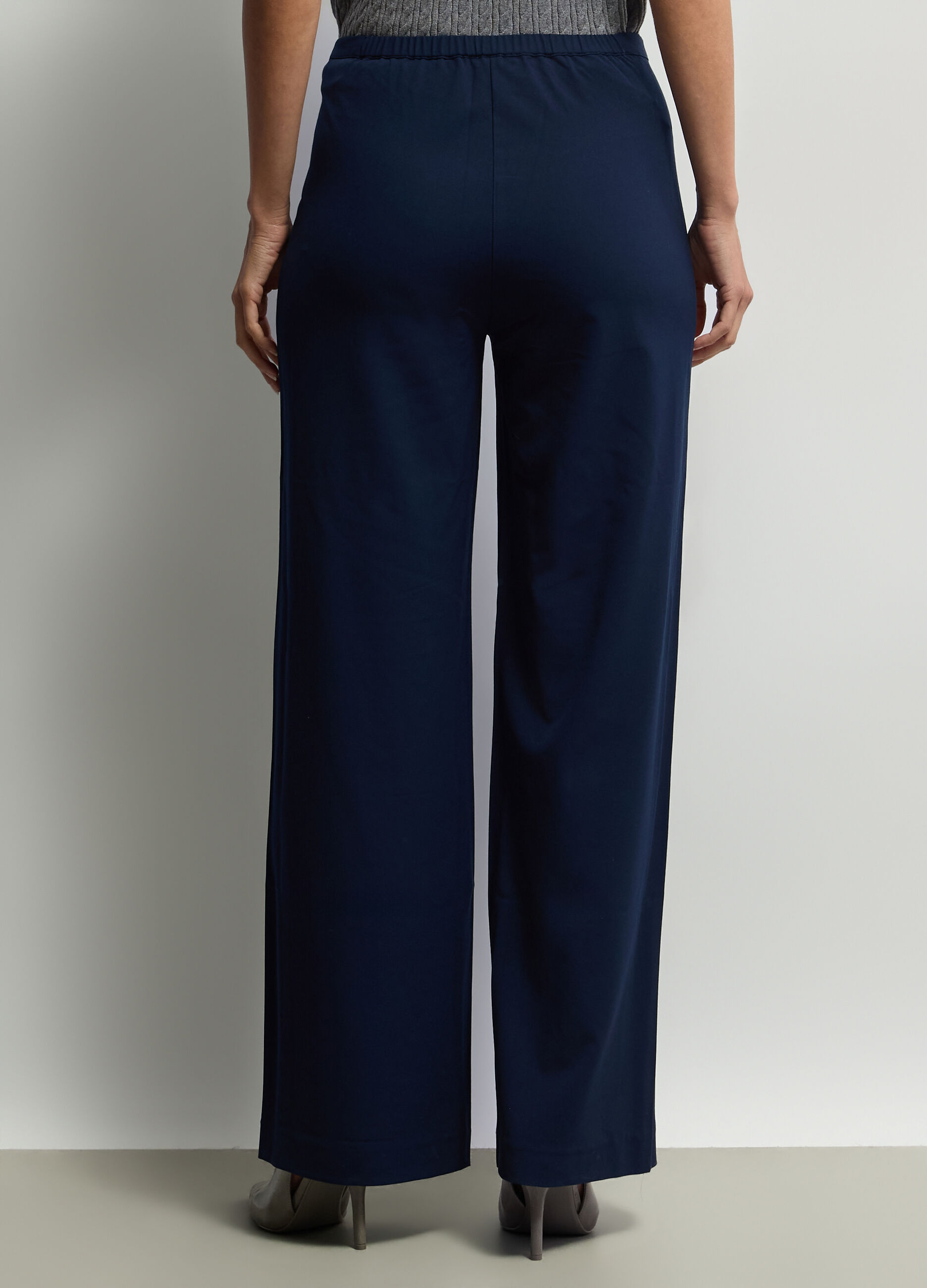 Pantaloni Straight Fit in poli viscosa stretch donna_2