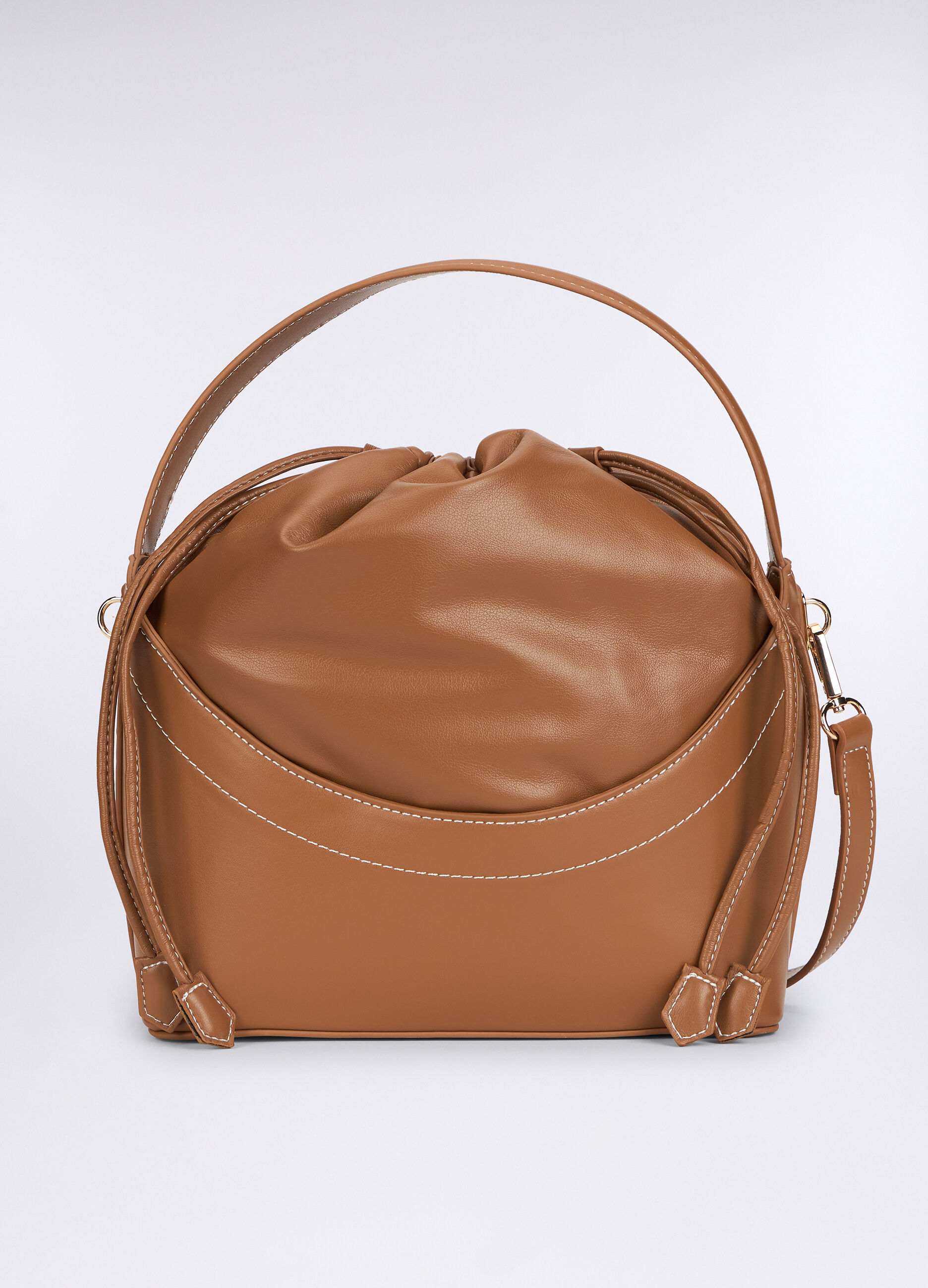 Borsa in eco pelle a secchiello donna_0