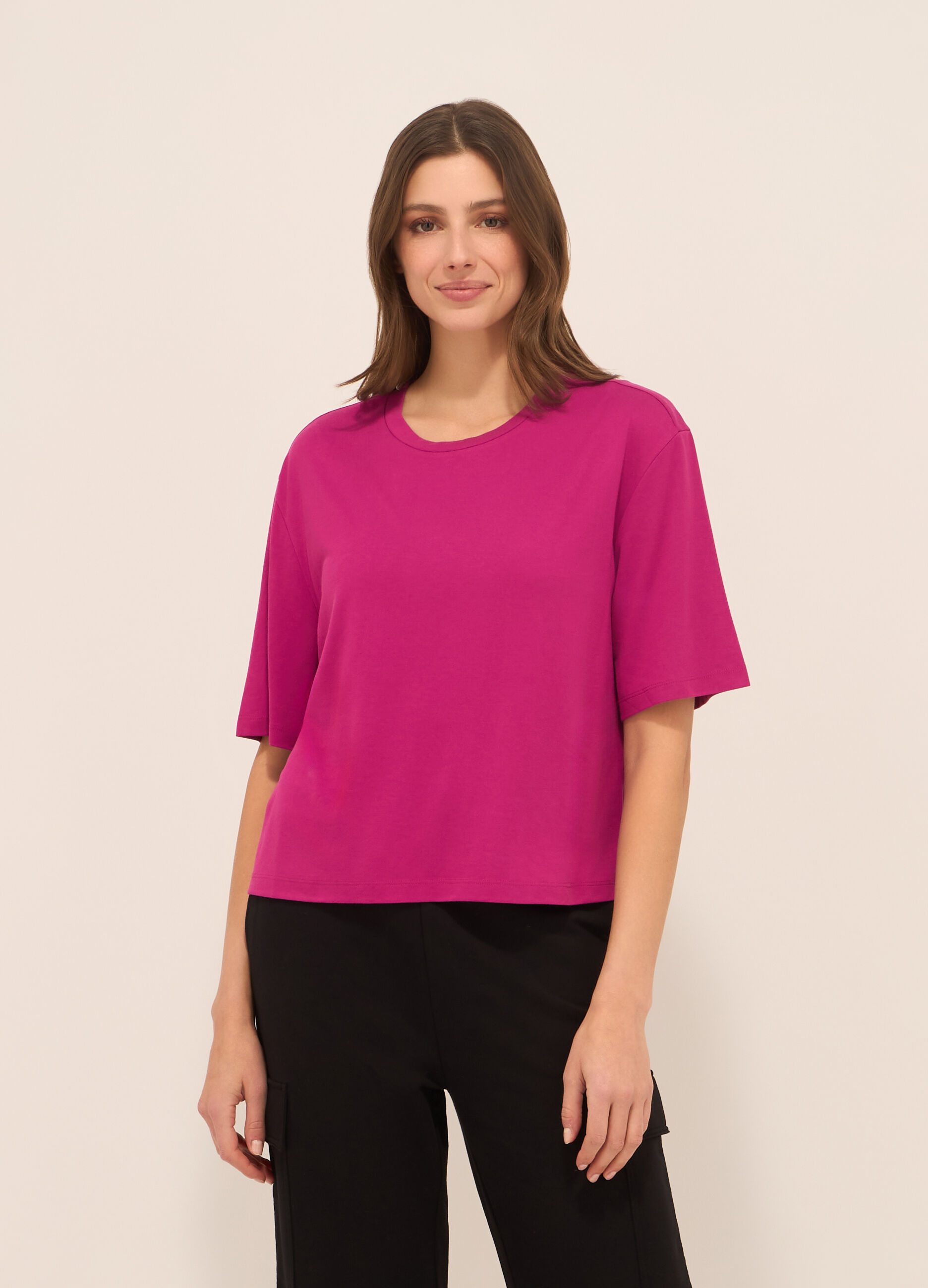 T-shirt misto viscosa donna_0
