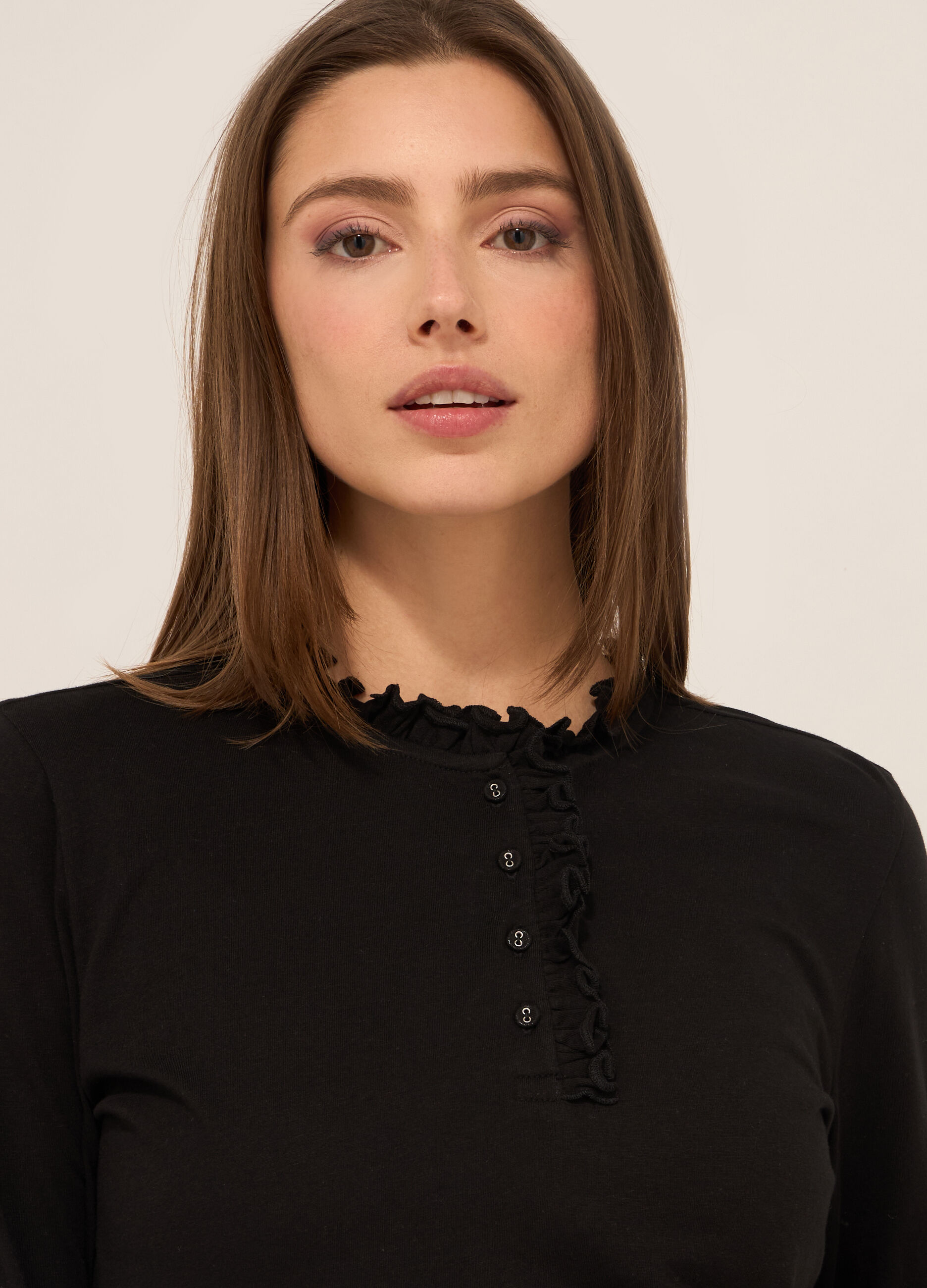 T-shirt in jersey di puro cotone donna_2