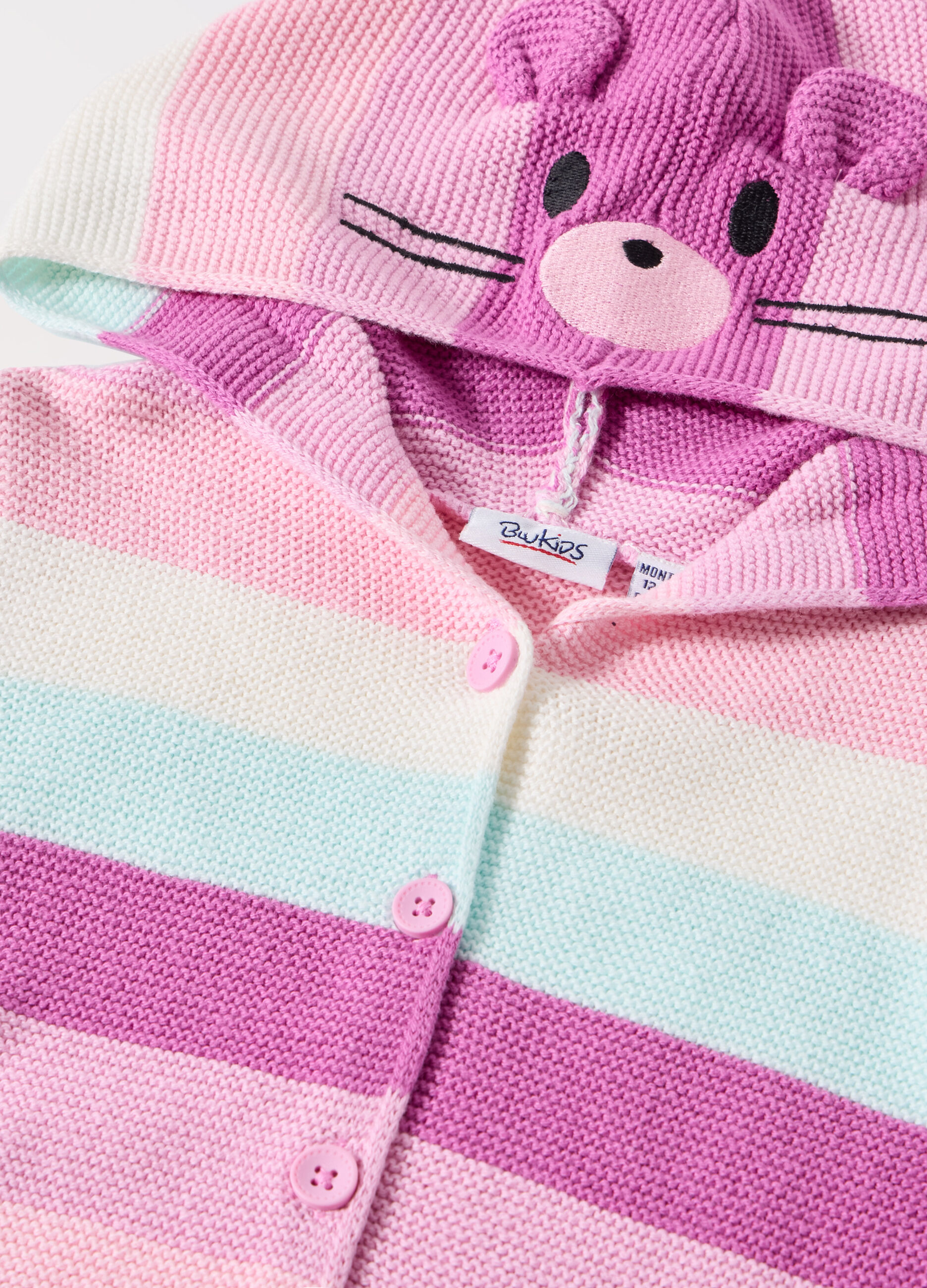 Cardigan tricot in puro cotone neonata