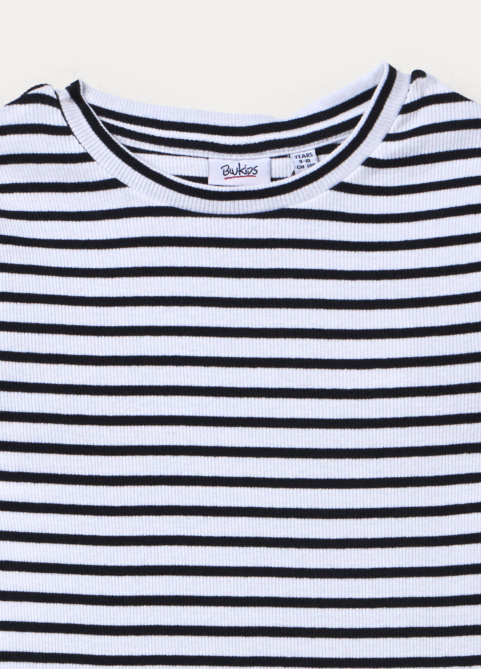 T-shirt fitted in costina stretch ragazza_2