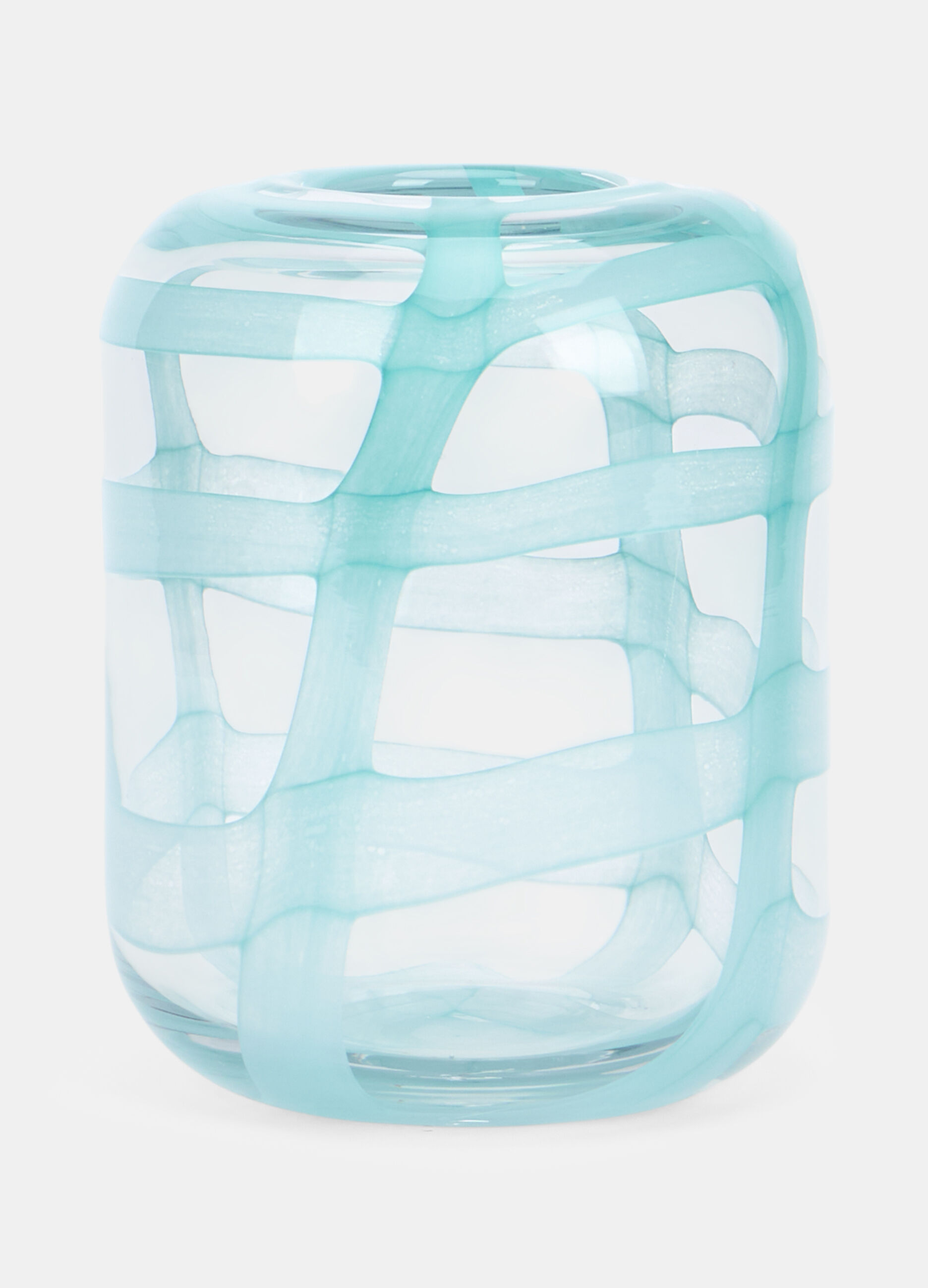 Vaso cilindrico in vetro bicolor_0