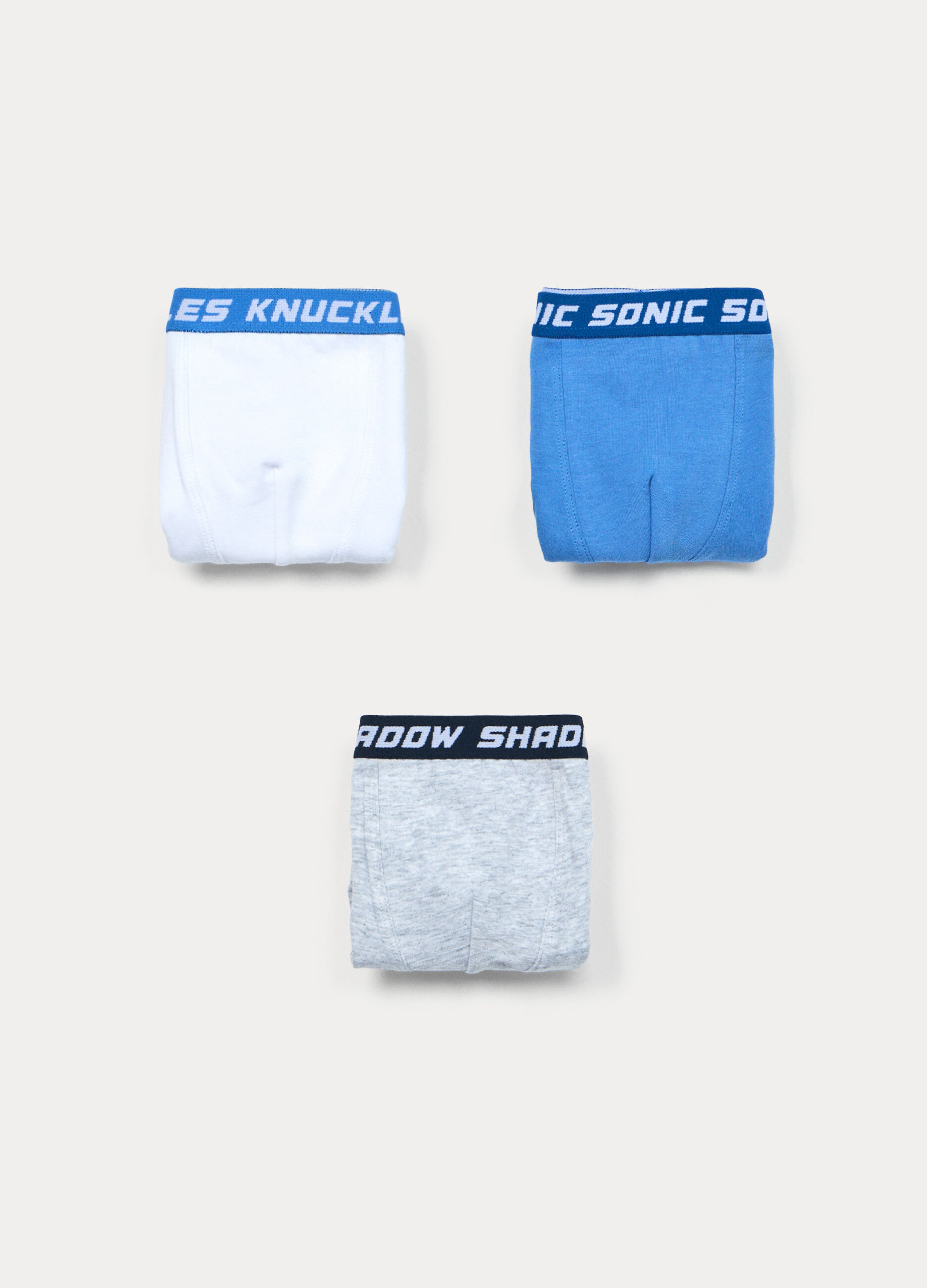Pack 3 boxer Sonic in jersey di cotone stretch bambino_0