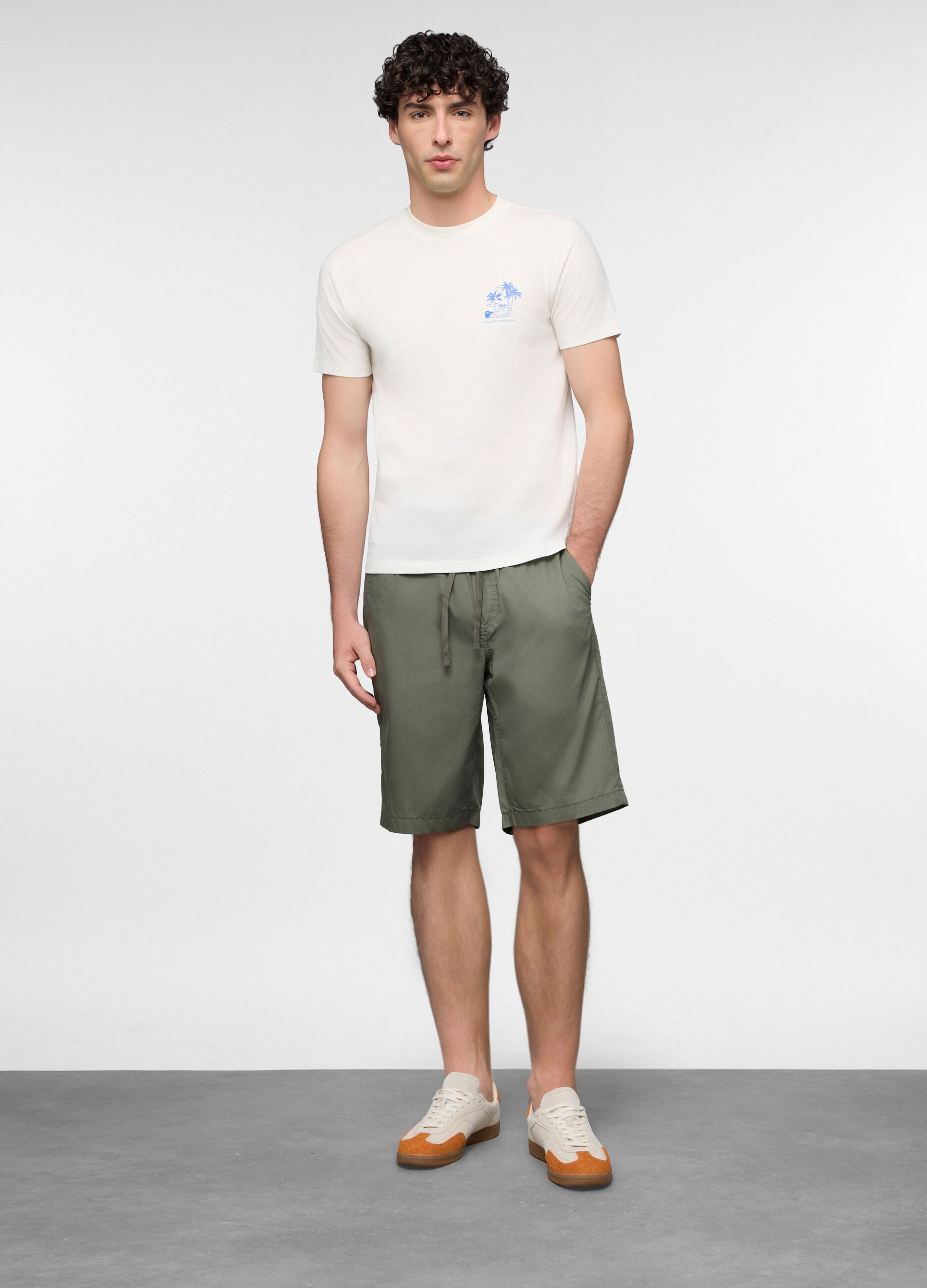 T-shirt girocollo con stampa mini uomo_0