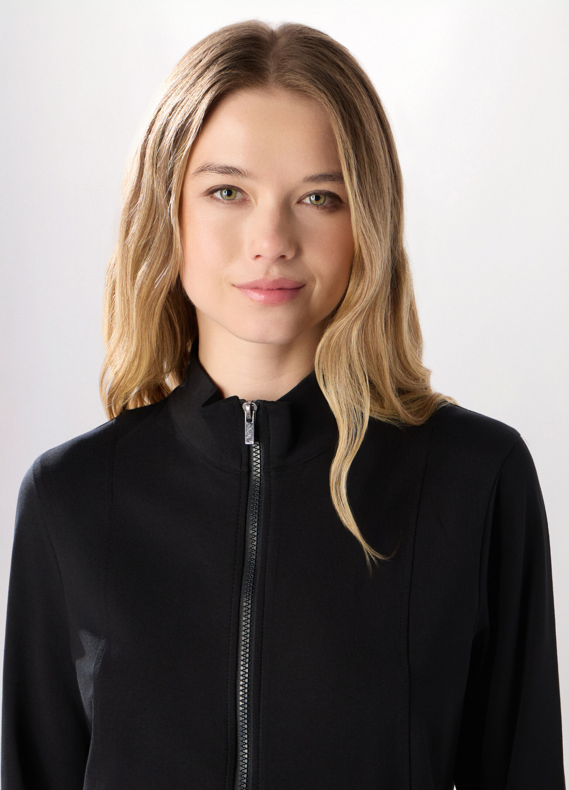 Felpa in jersey di cotone stretch donna_2