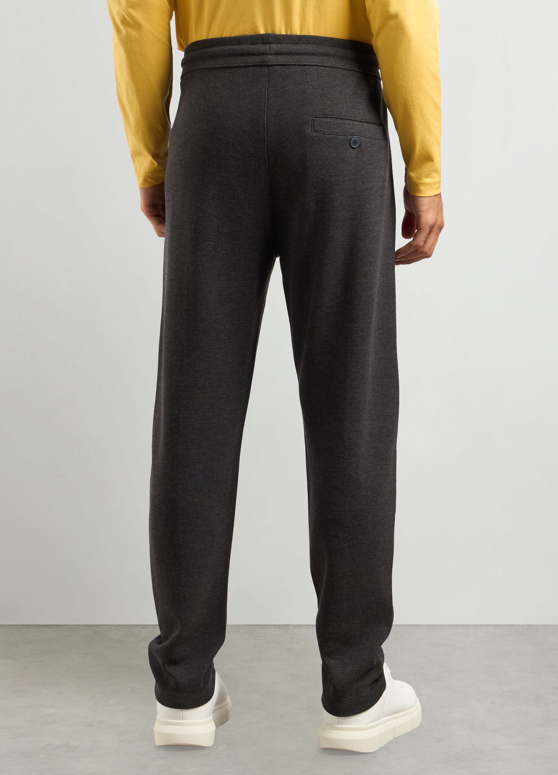 Joggers in interlock misto cotone uomo_1