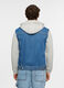 Giacca di jeans con inserti in felpa uomo_1