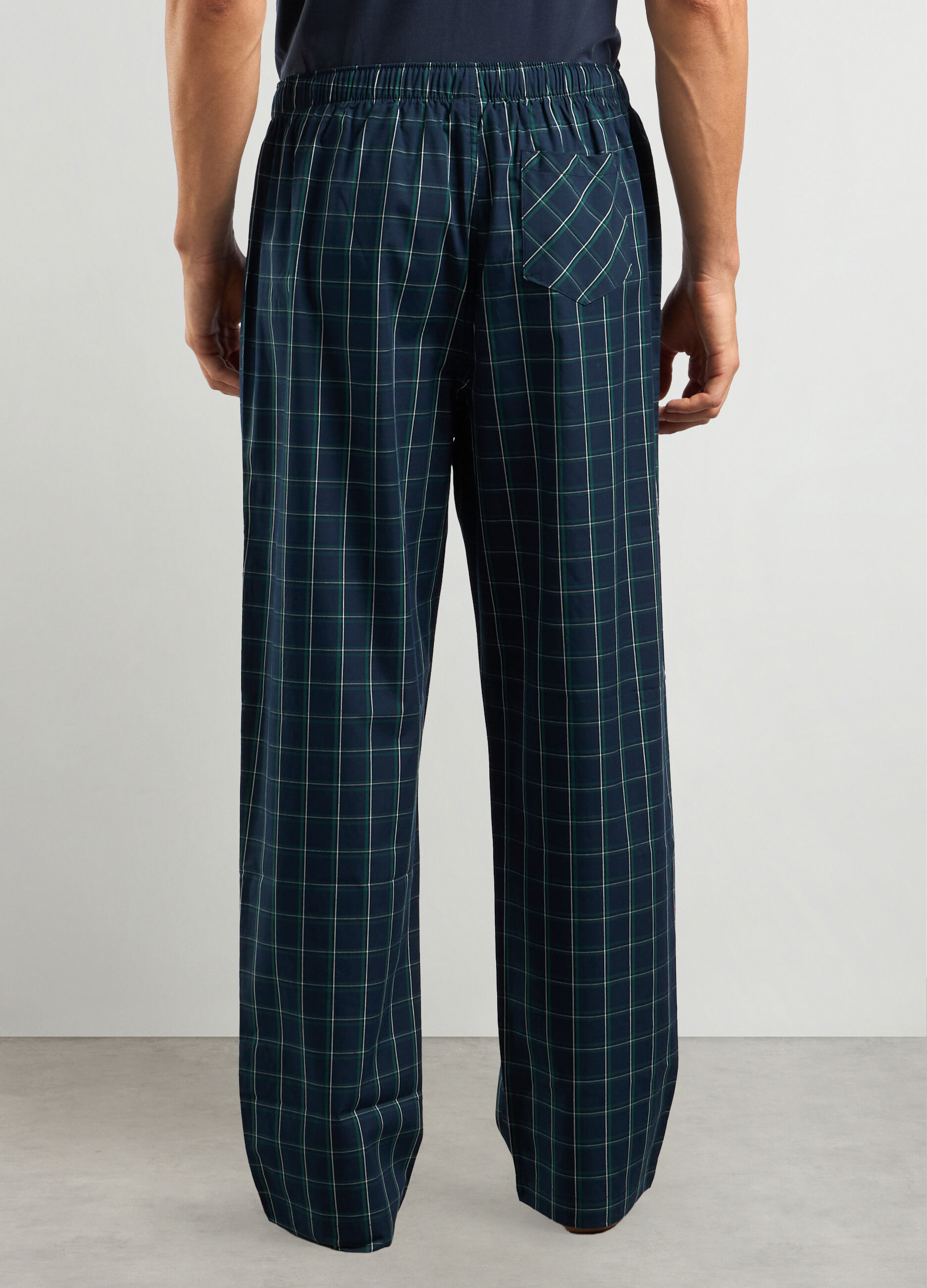 Pantaloni pigiama lunghi in puro cotone uomo_1