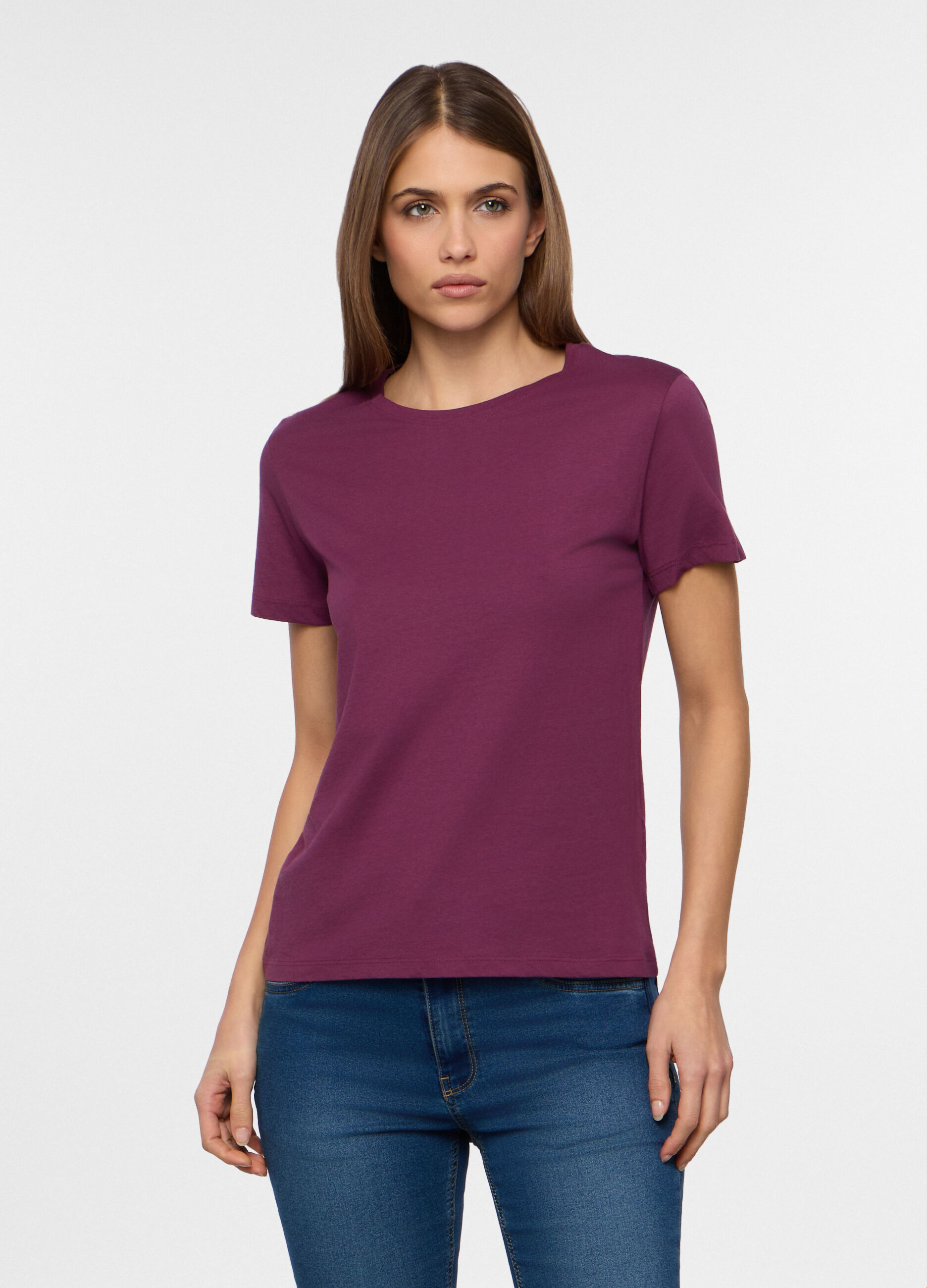 T-shirt girocollo donna_0