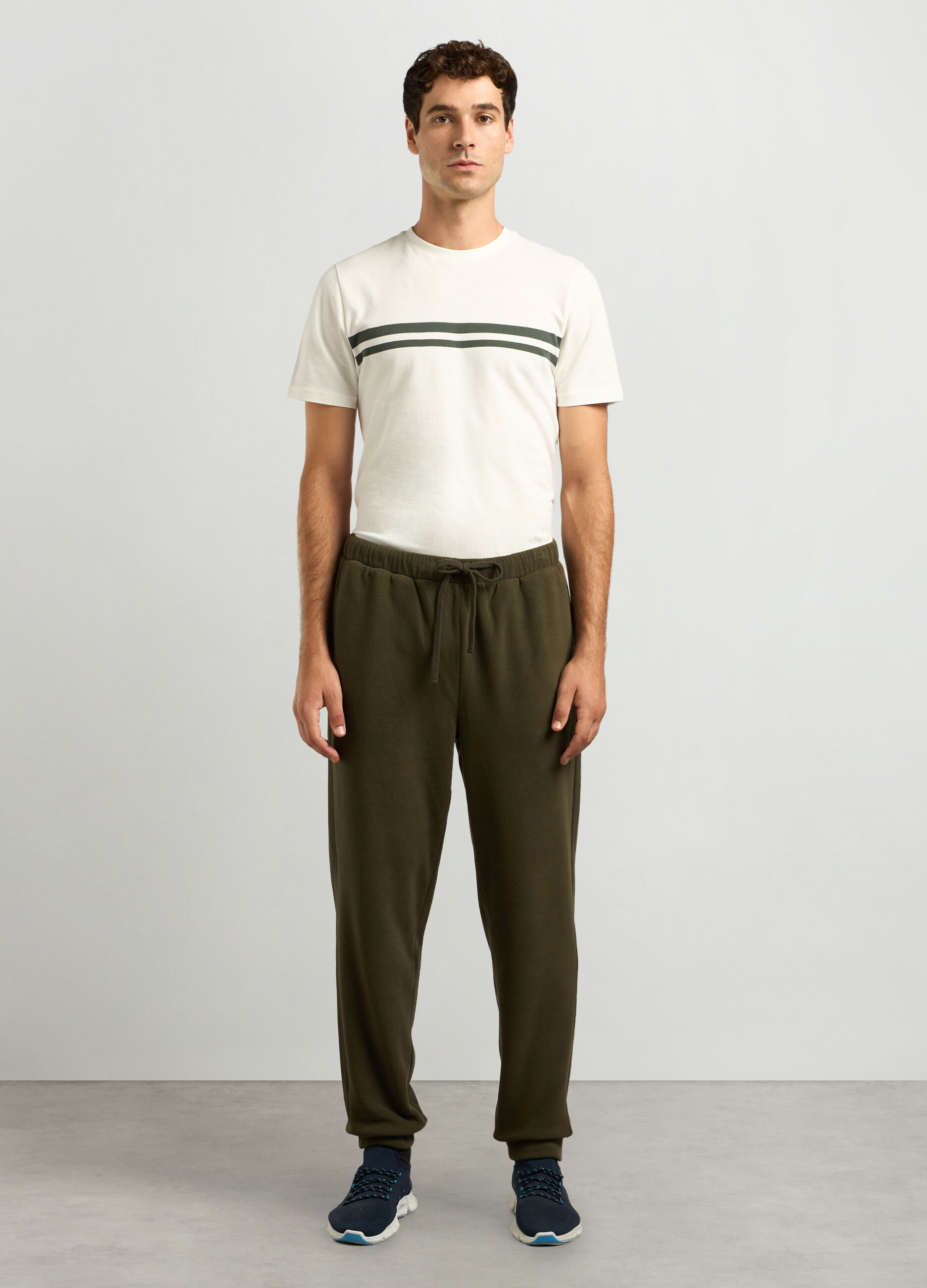 Joggers regular fit in pile uomo_0