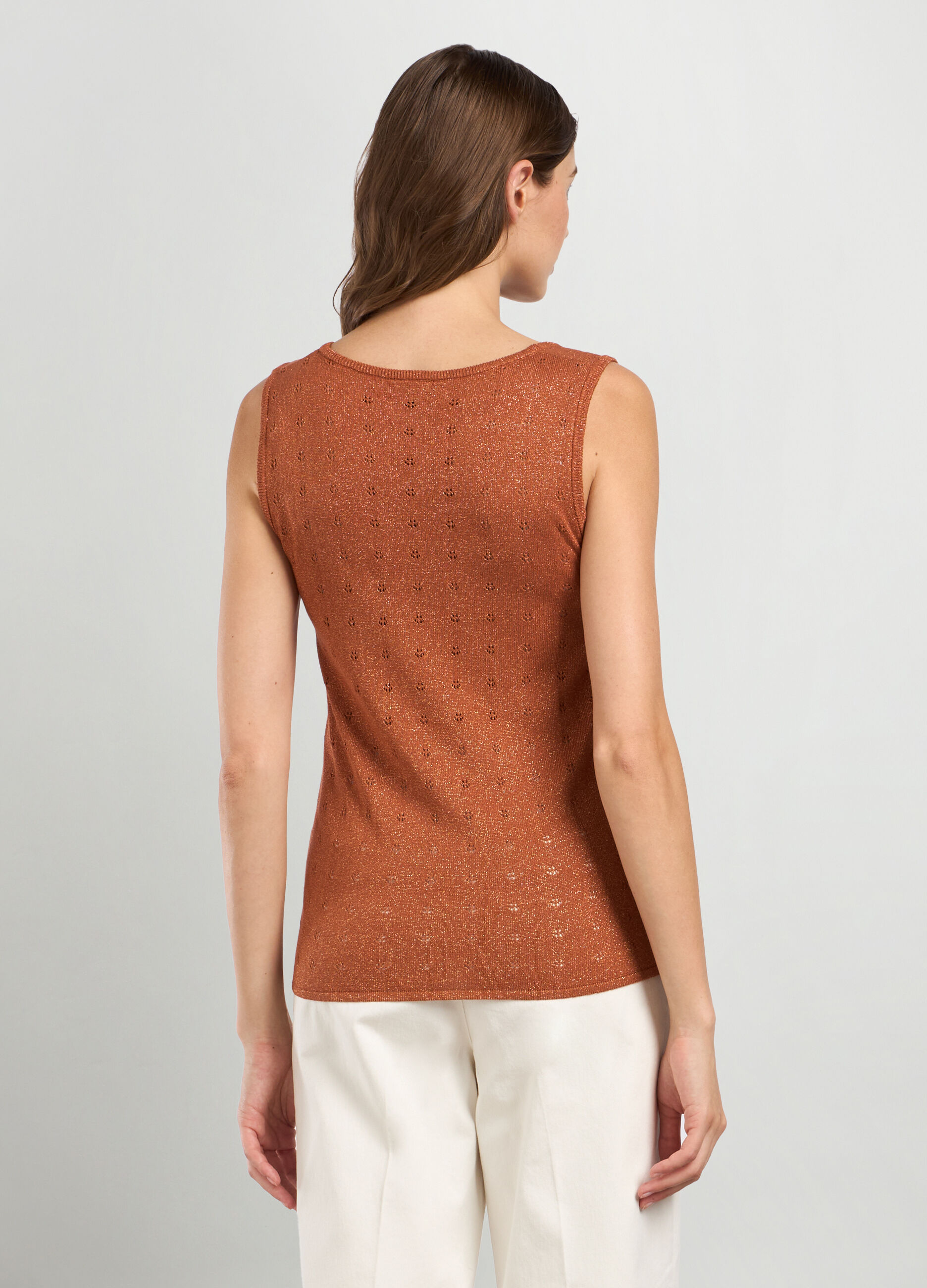 Canotta tricot misto viscosa con filo lurex donna_1