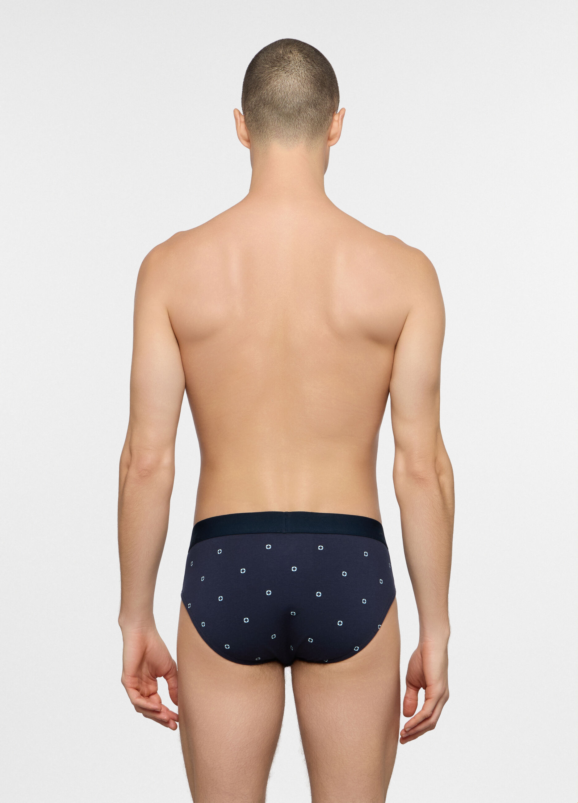 Slip con micro stampa in cotone uomo_1