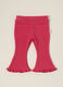 Pantaloni rosa elasticizzati con volant_1