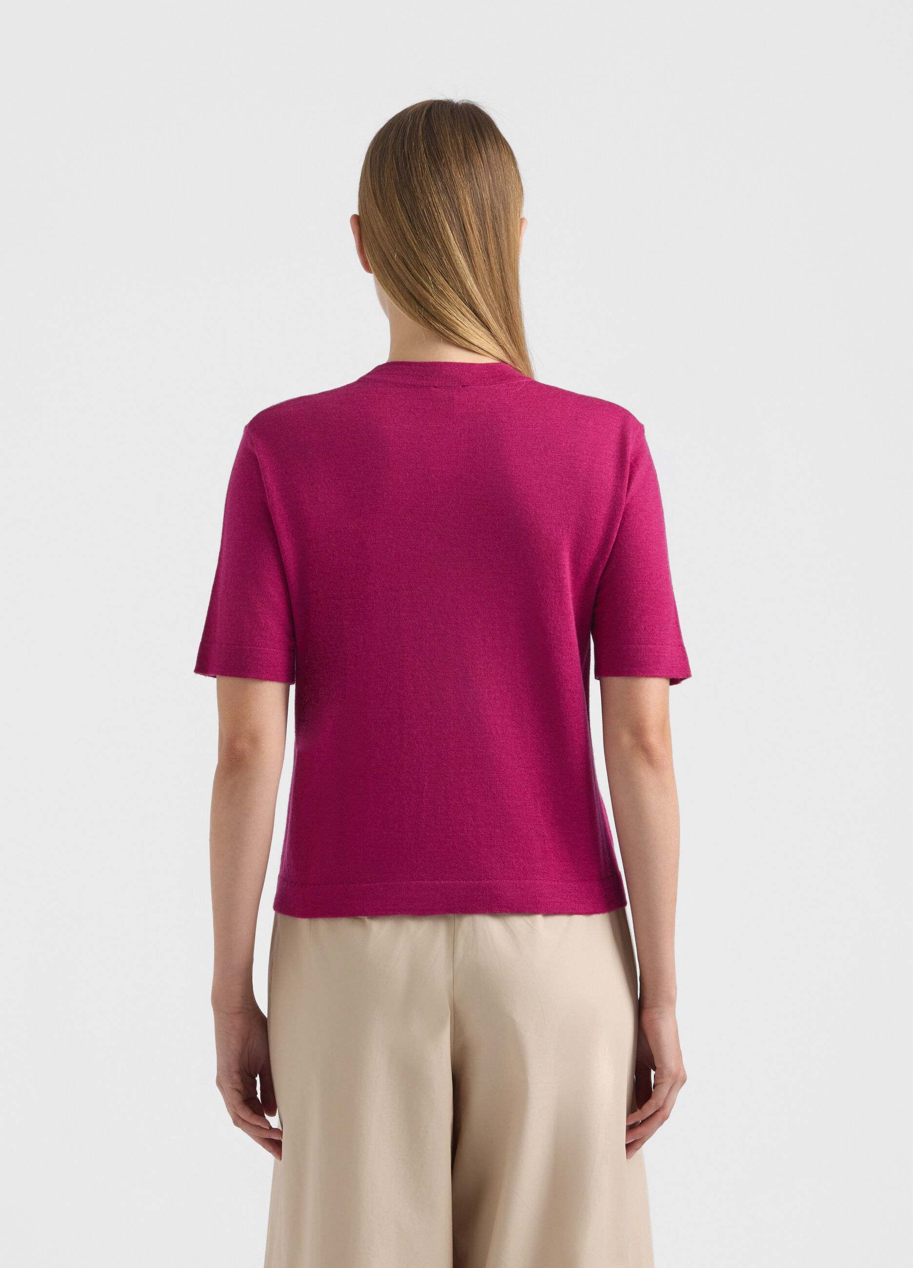 Maglia girocollo rasata donna_2
