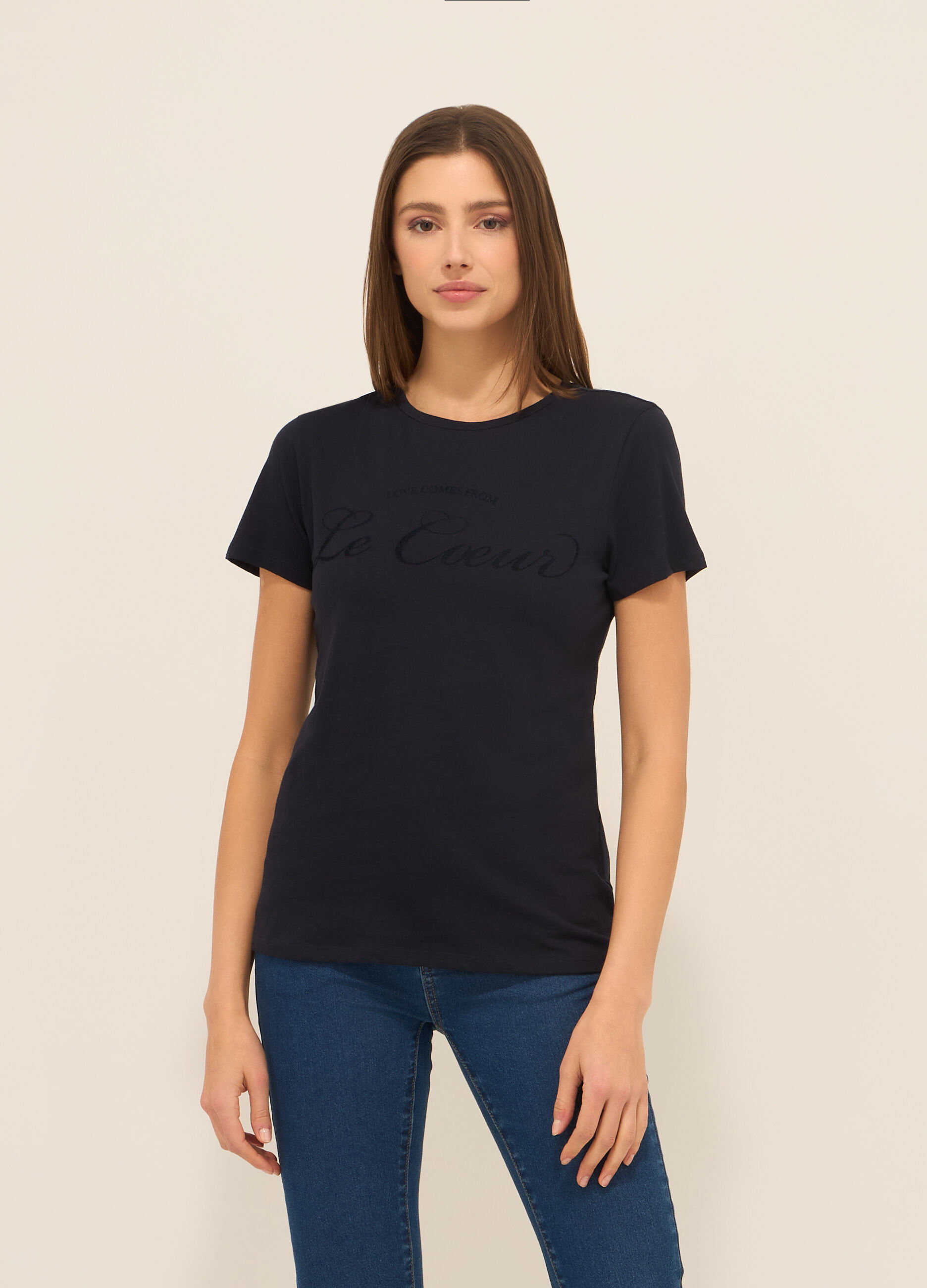 T-shirt in puro cotone donna_0