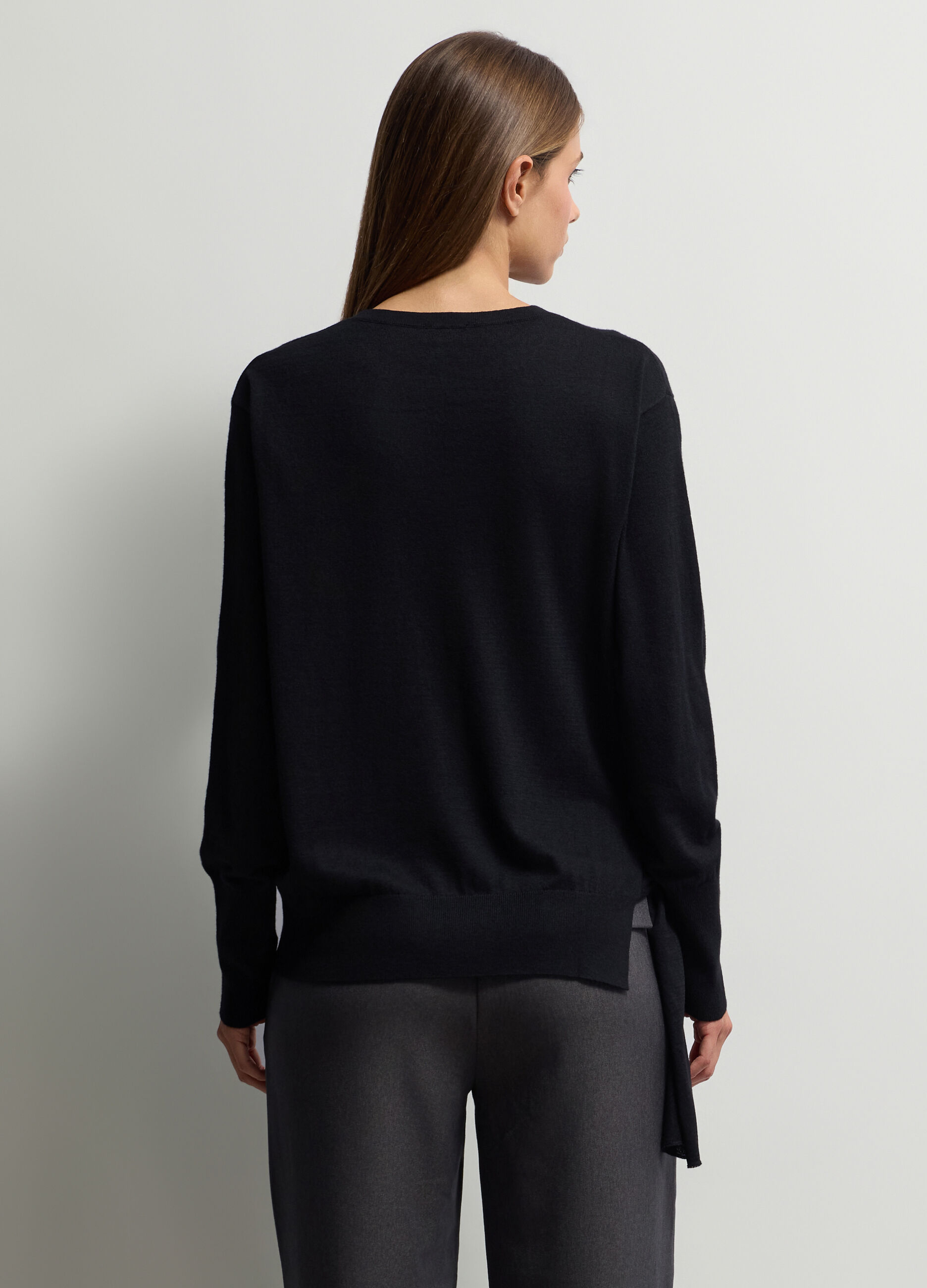 Pullover girocollo rasato donna_1