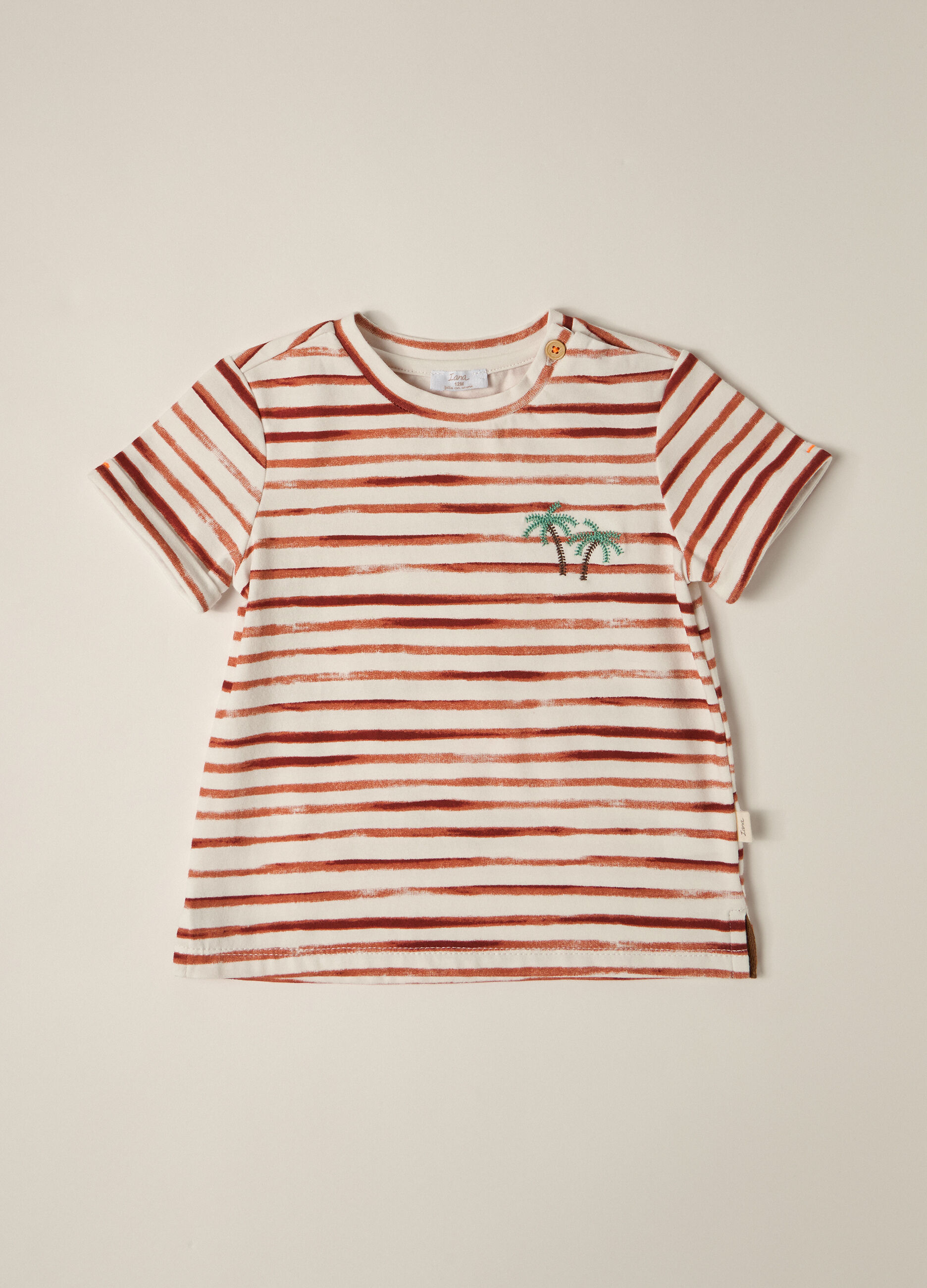 T-shirt in jersey di cotone stretch IANA neonato