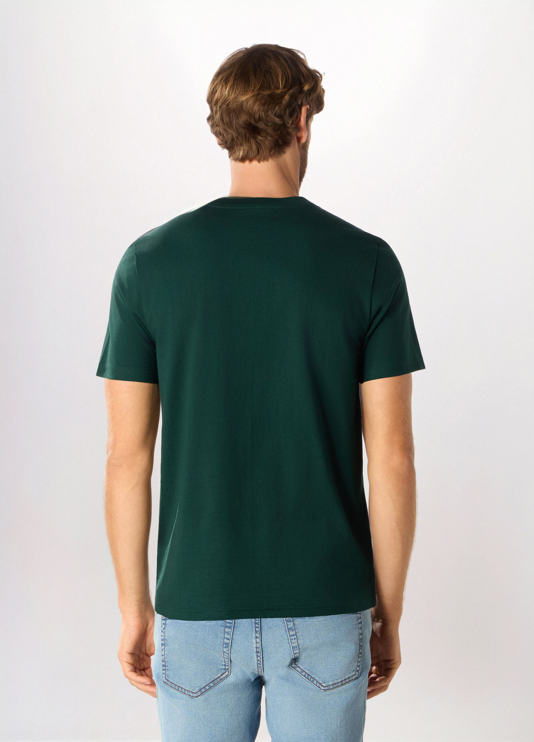 T-shirt girocollo con stampa Natale uomo_1